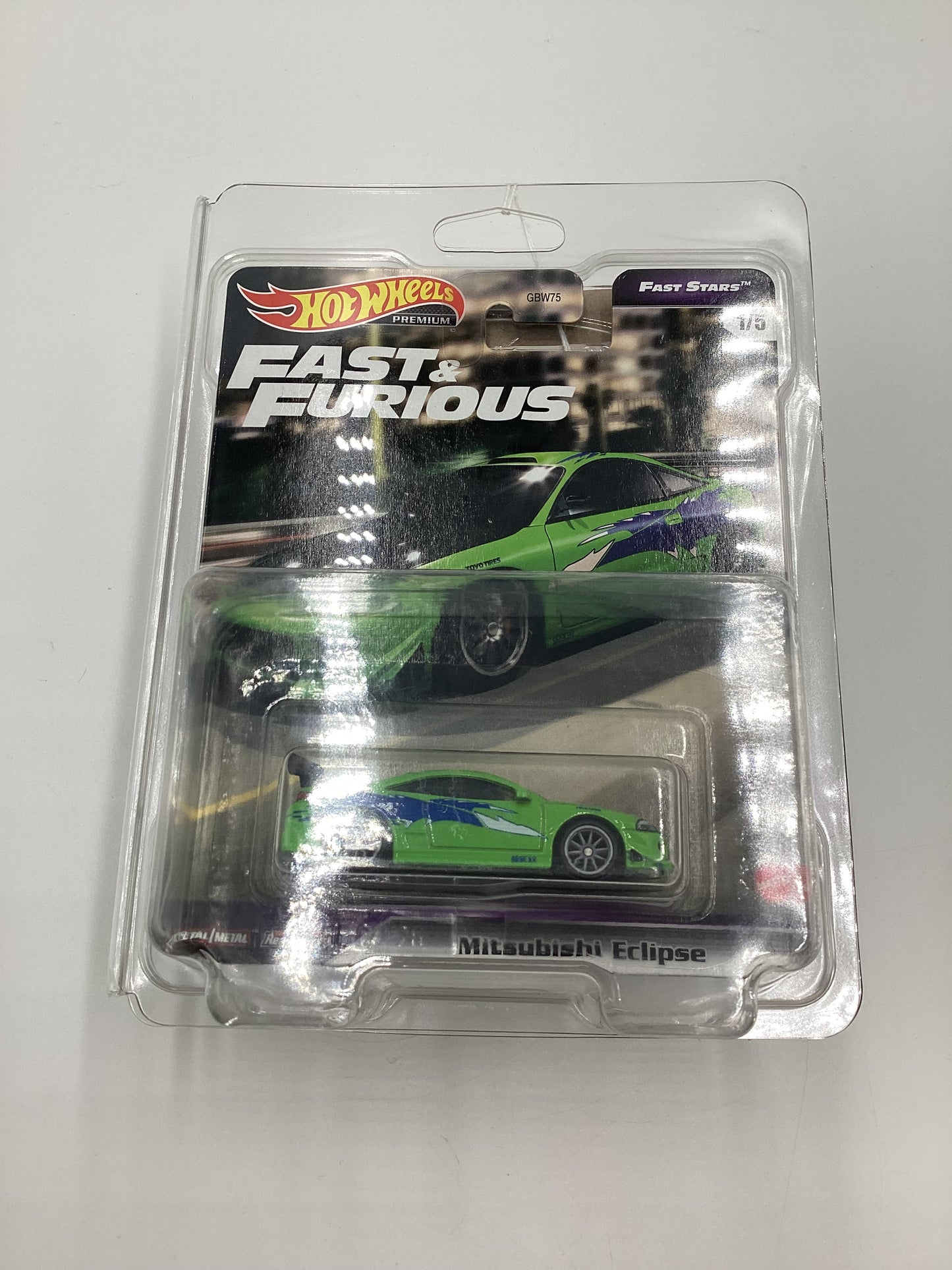 Hot Wheels Fast & Furious Fast Stars #1 Mitsubishi Eclipse Green W/Protector