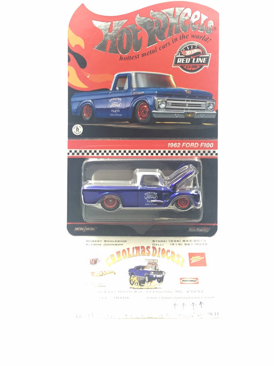 Hot wheels redline club 1962 Ford F-100 4058/30000 with protector