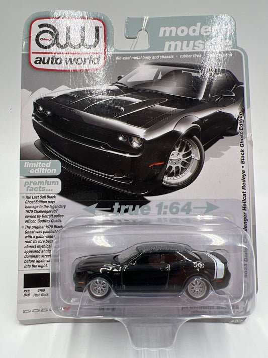 Auto World Modern Muscle #5 Release 1 Version A 2023 Dodge Challenger Hellcat Redeye Black Ghost Edition 182G