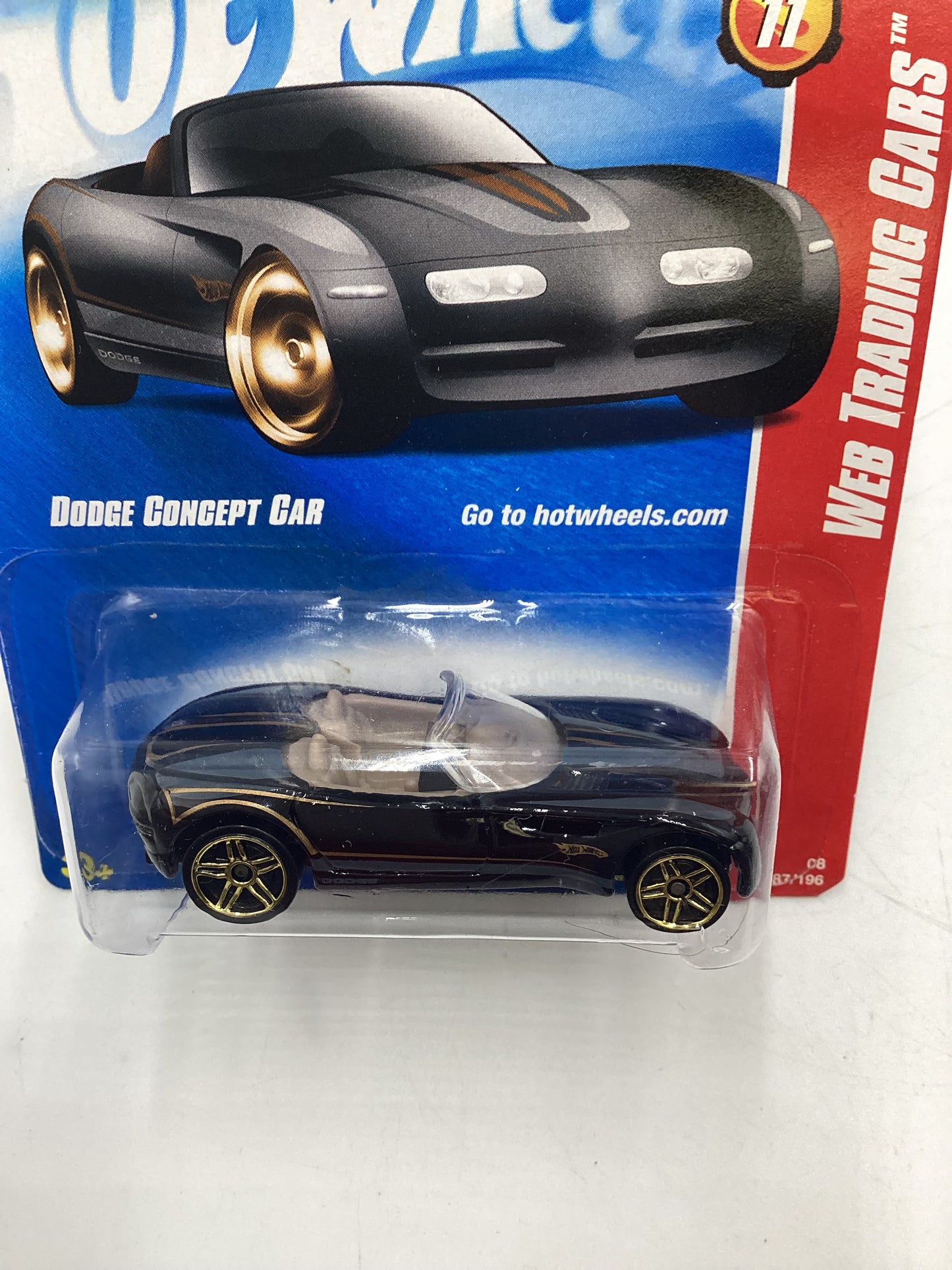 2008 Hot Wheels Web Trading Cars #87 Dodge Concept Car Black