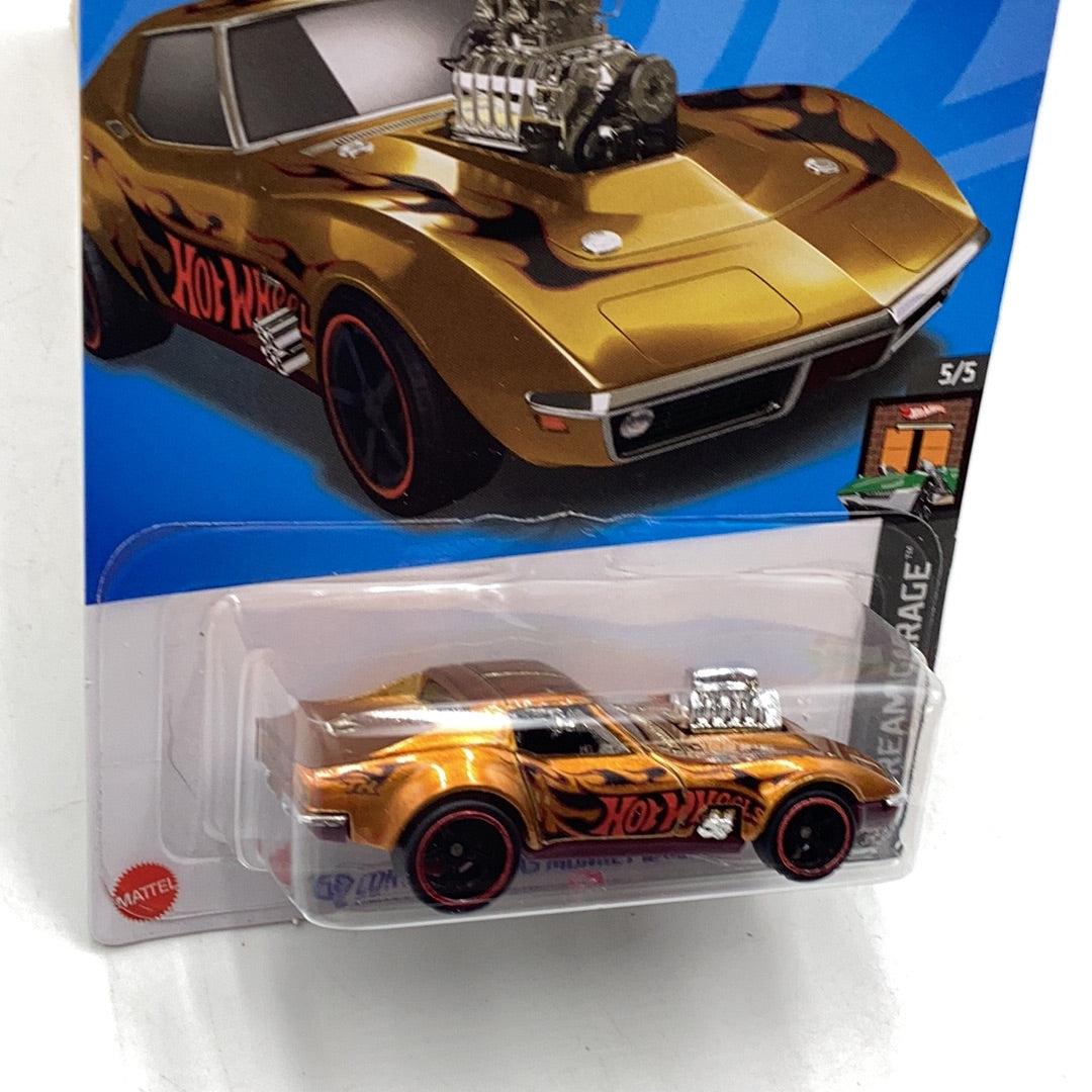 Hot factory Wheels 2023 G Case SUPER TREASURE HUNT '68 Corvette Gas Monkey Garage #139