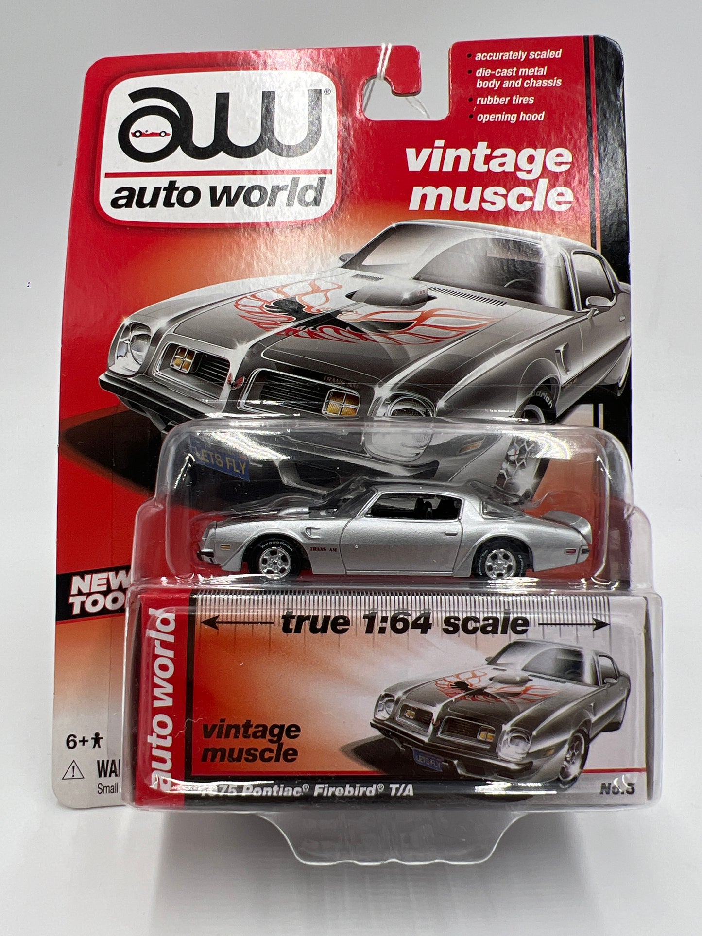 Auto World Vintage Muscle Release 4 #5 1975 Pontiac Firebird T/A Silver 184D