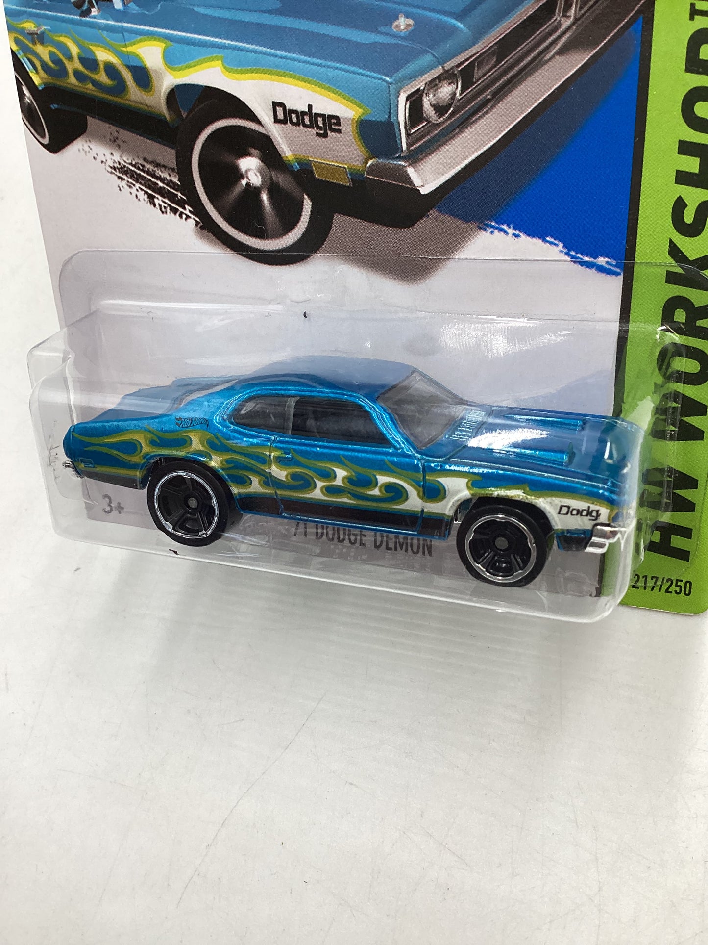 2013 Hot Wheels #217 71 Dodge Demon Blue 38H