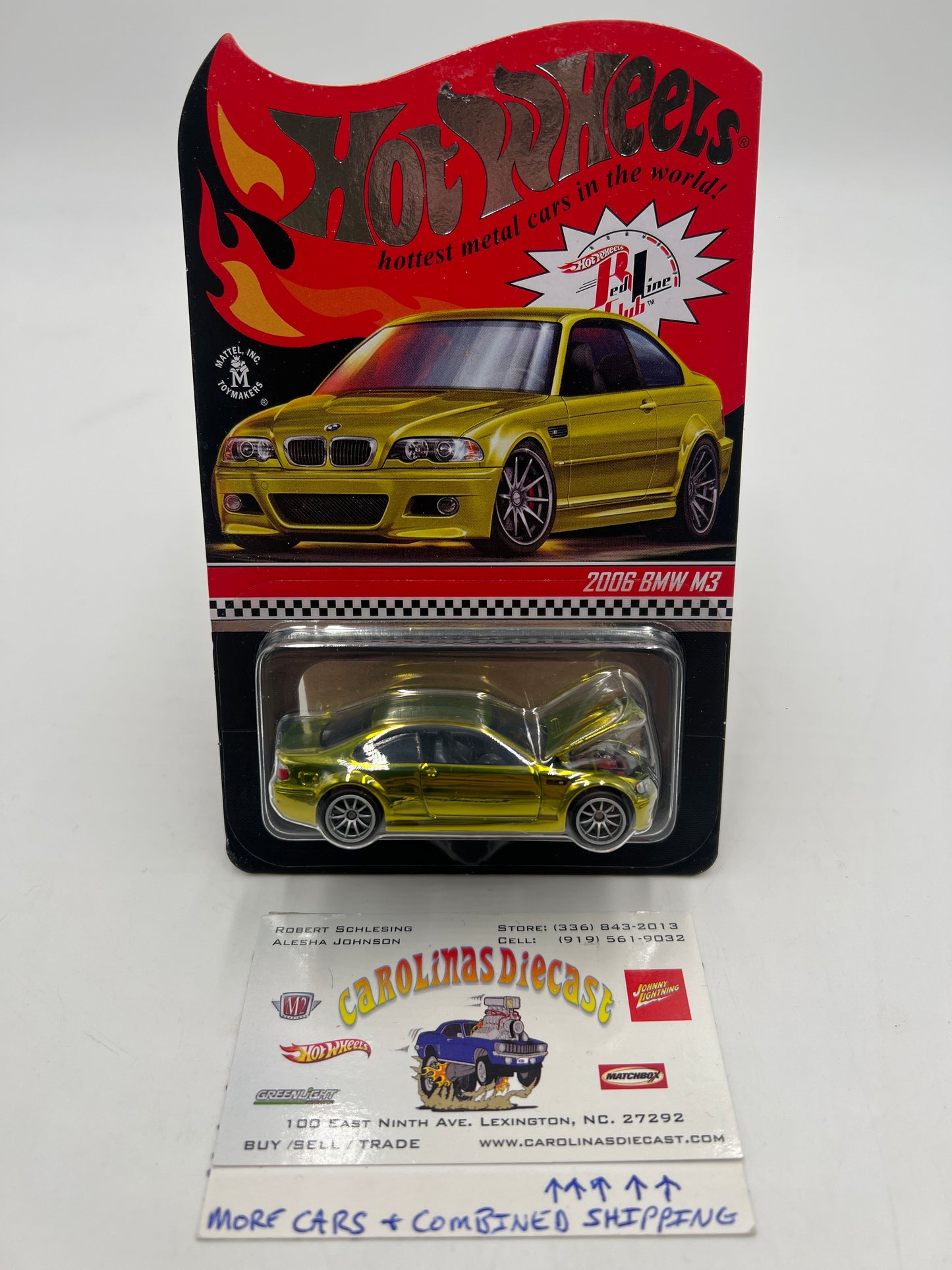 Hot Wheels RLC 2006 BMW M3 Gold #4767/20000 W/ Protector