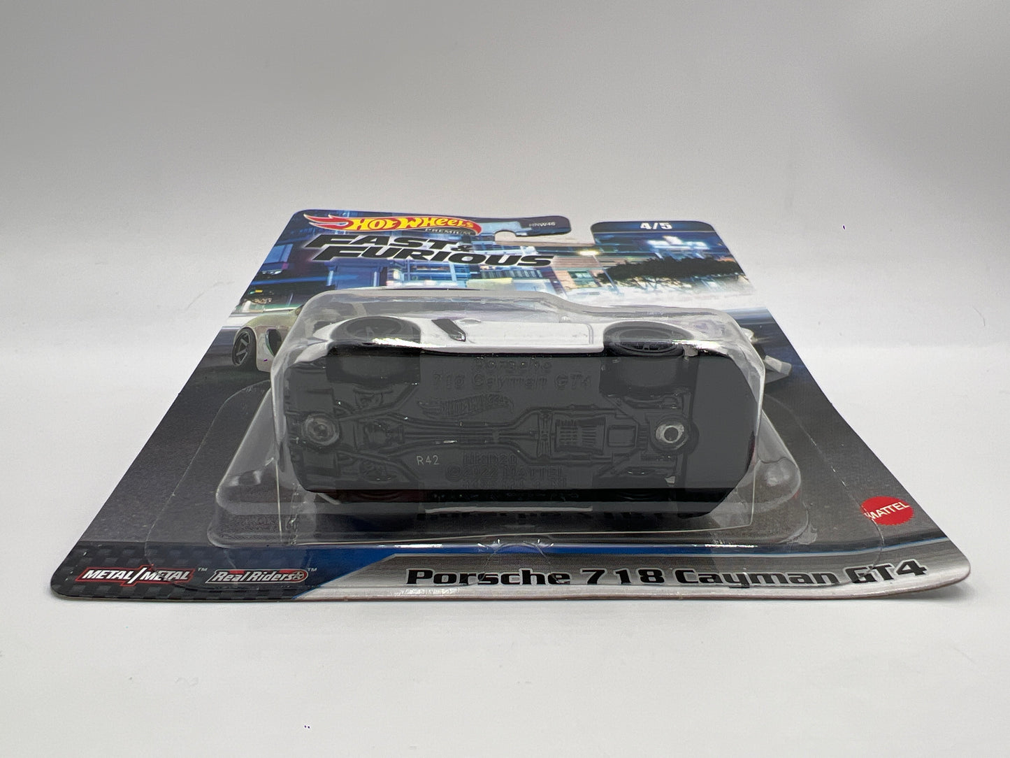 Hot Wheels Premium Fast & Furious #4 Porsche 718 Cayman GT4 White 249F