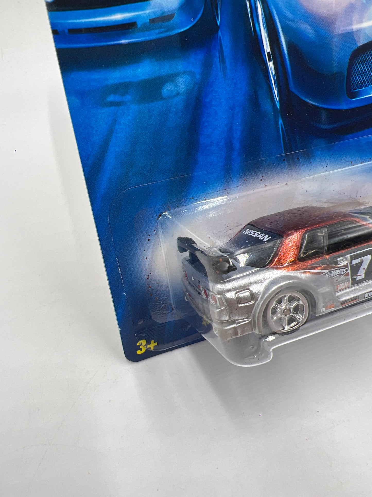 2007 Hot Wheels Super Treasure Hunt #122 Nissan Skyline Orange/Silver W/Protector Paint Flaking