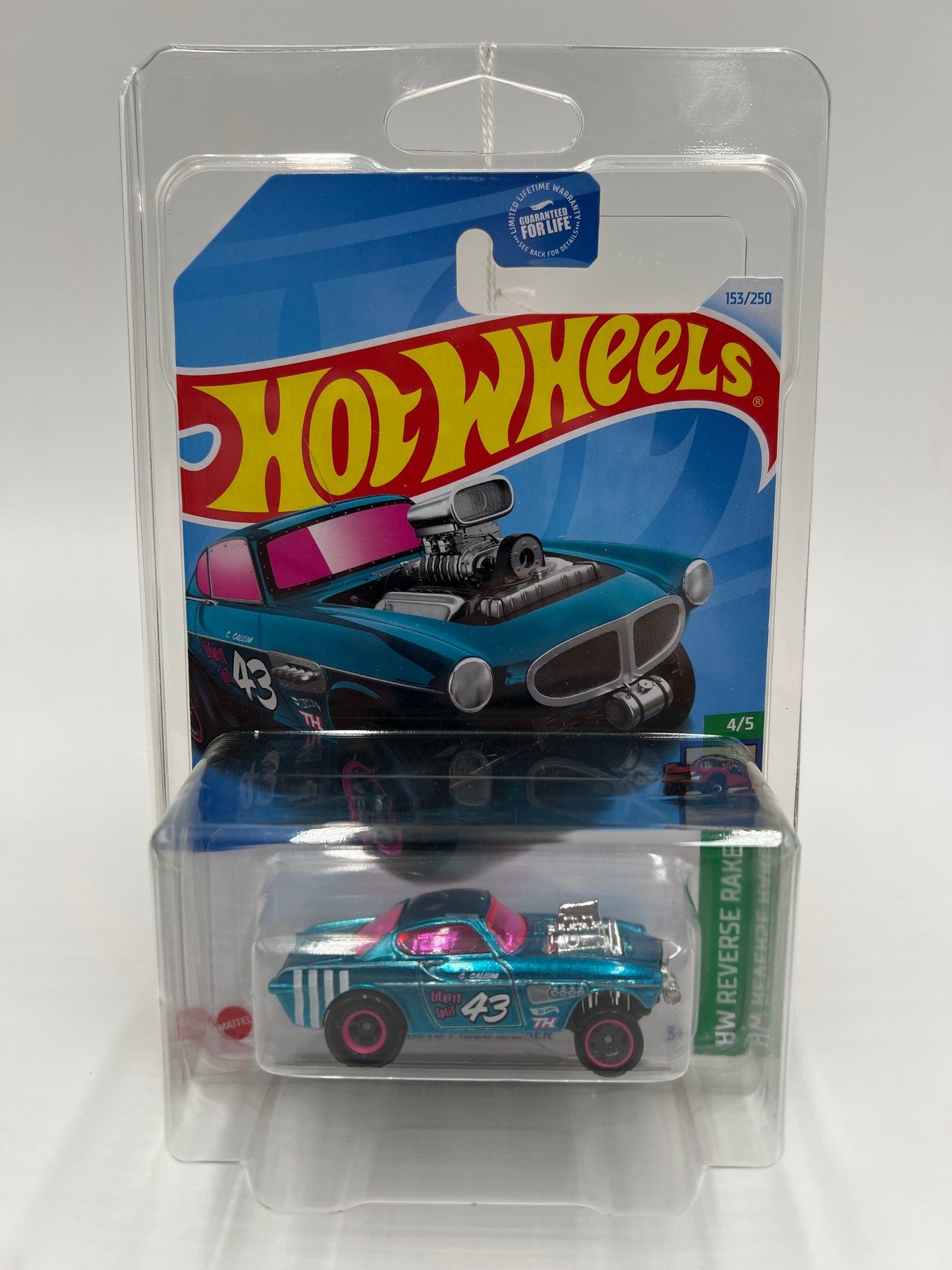 2024 Hot Wheels Super Treasure Hunt #153 Volvo P1800 Gasser Blue W/Protector