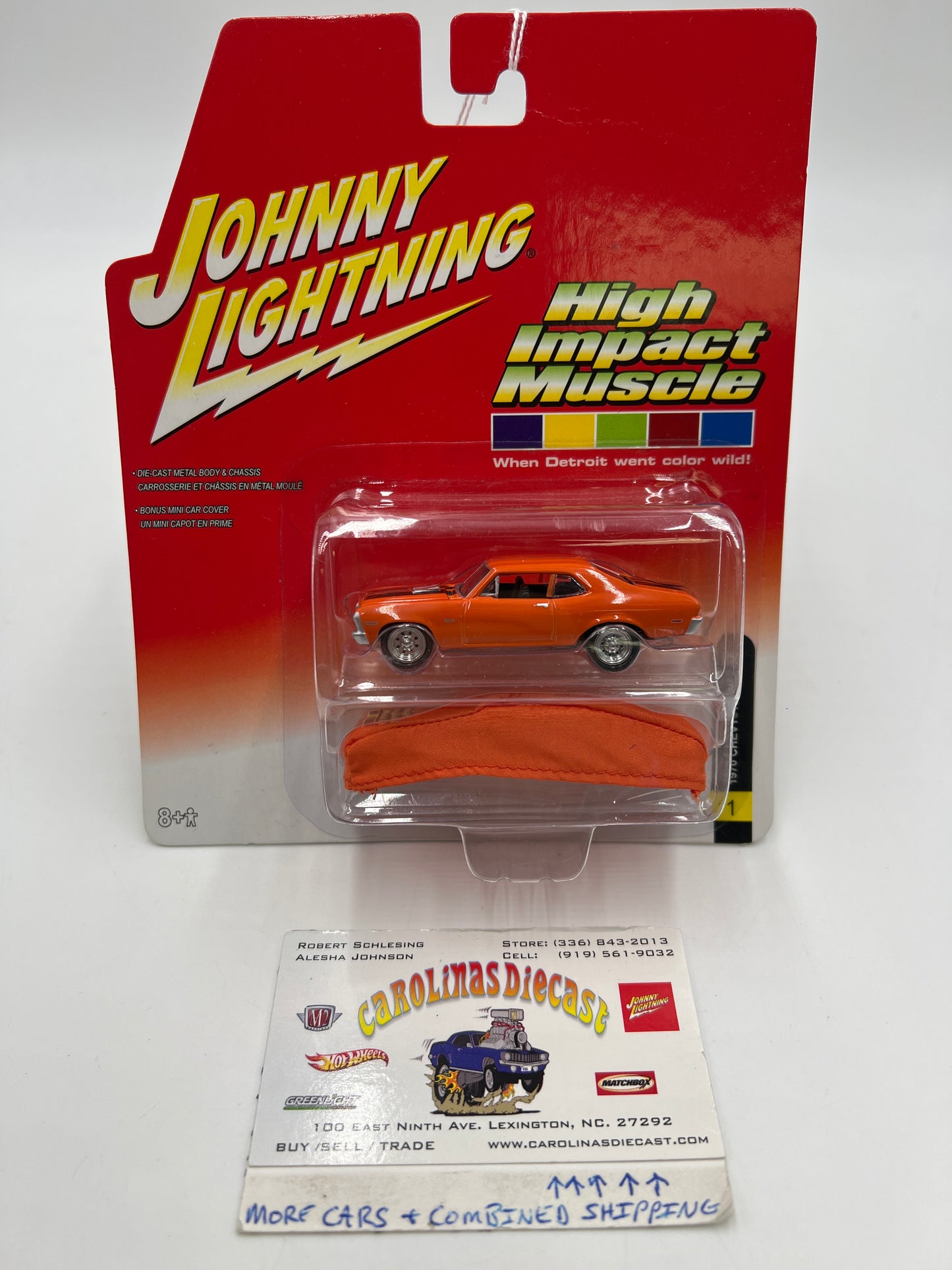 Johnny Lightning High Impact Muscle 1970 Chevy Nova SS Orange