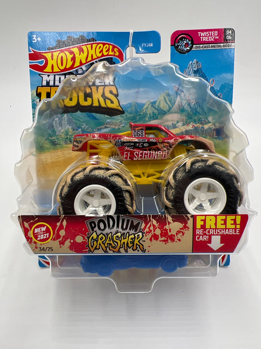 2021 Hot Wheels Monster Trucks Twisted Tredz #34 Podium Crasher 129i