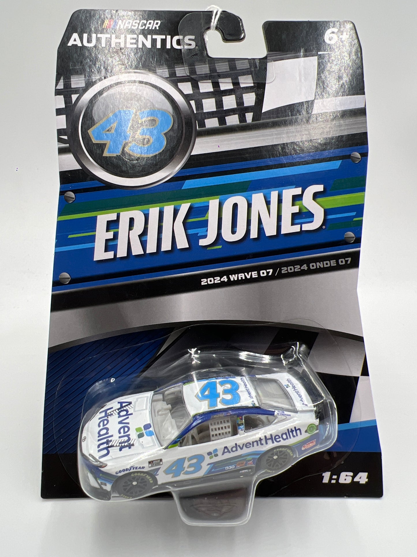 2024 Nascar Authentics Wave 7 #43 Erik Jones White SR