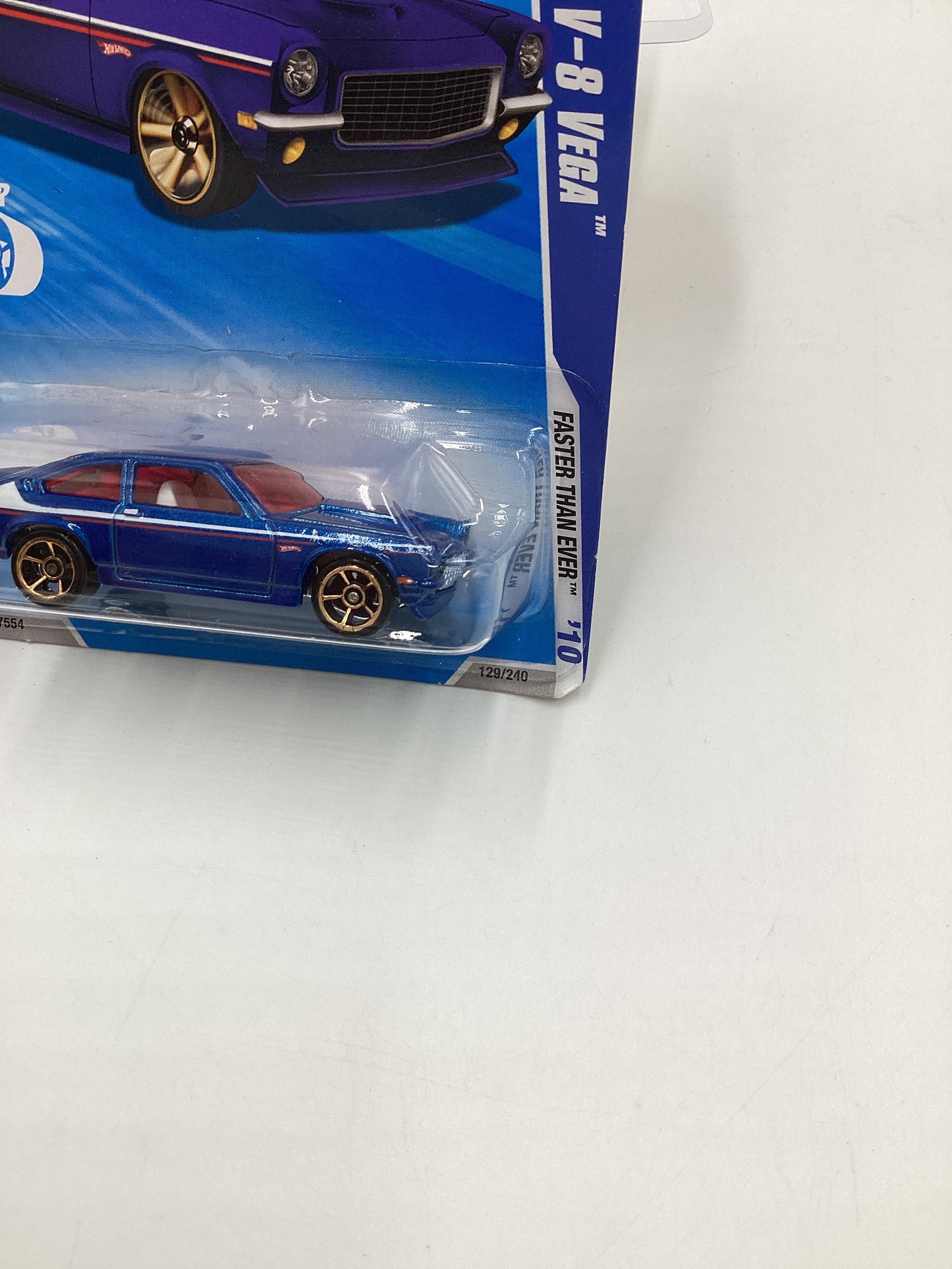 2010 Hot wheels FTE #129 Blue Custom V-8 Vega  Fast Than Ever 3B