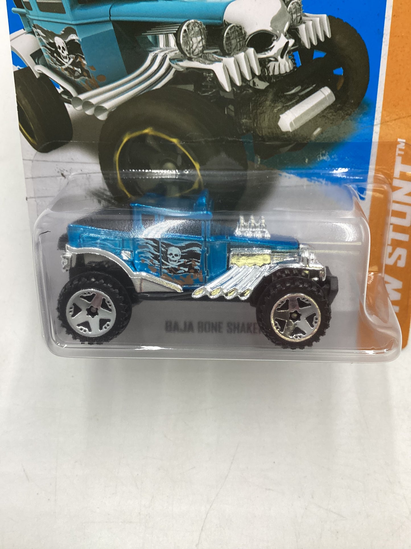 2013 Hot Wheels #90 Baja Bone Shaker Blue Chrome wheels 42C