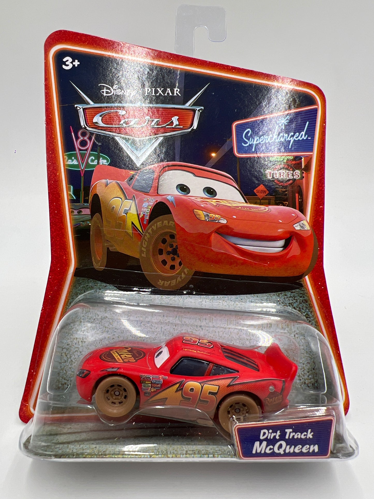 Disney Pixar Cars Supercharged Dirt Track McQueen 138D