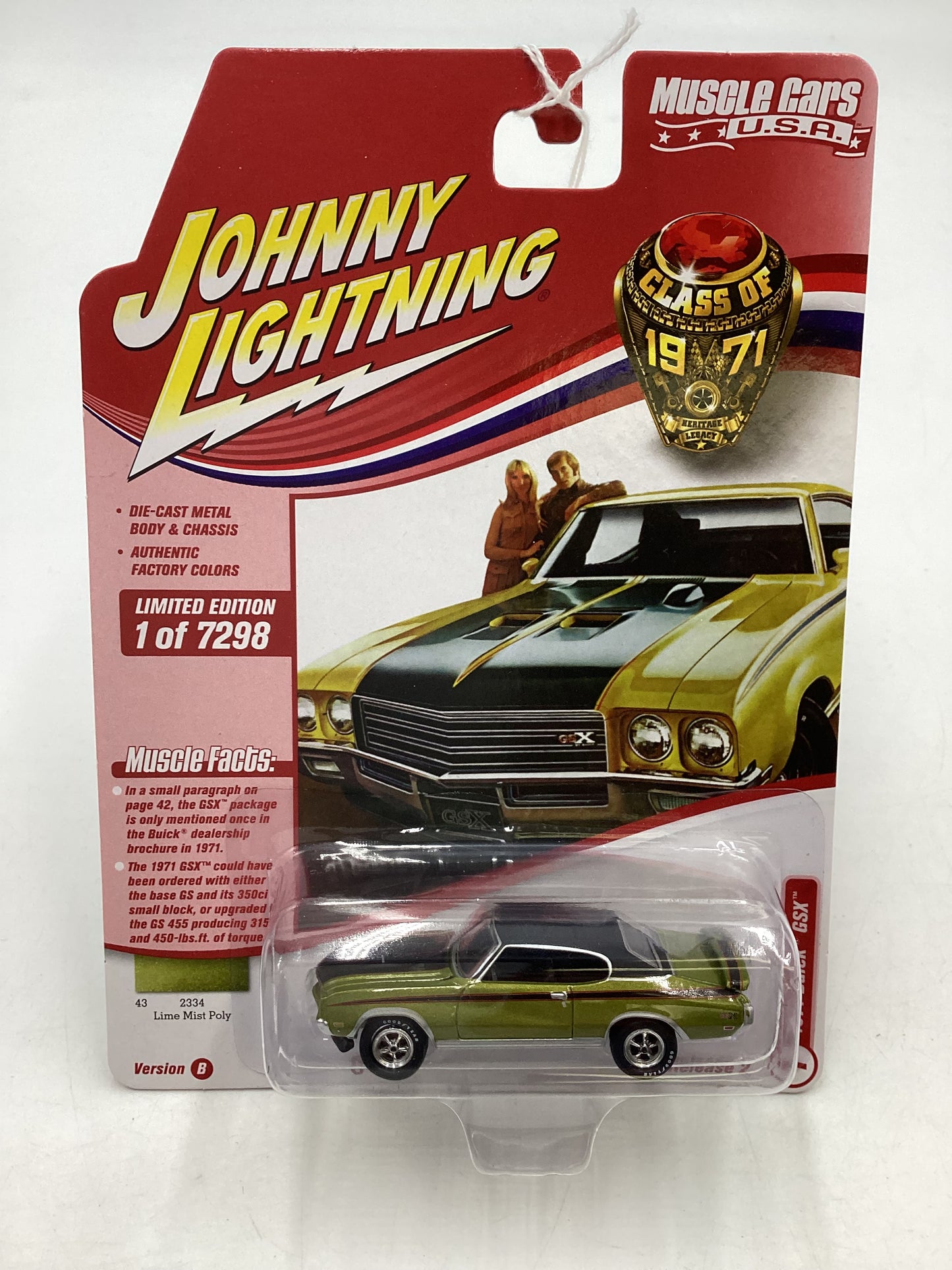 Johnny Lightning Muscle Cars USA 1971 Buick GSX Green 229B