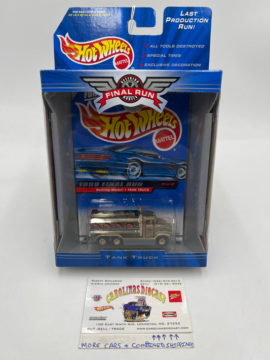 1999 Hot Wheels Final Run #11 Tank Truck Gold W/Real Riders