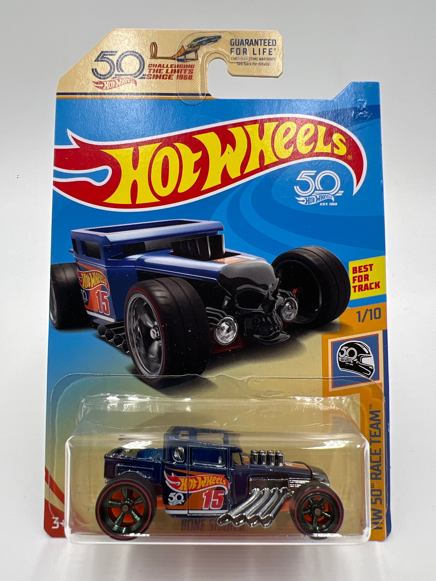 2018 Hot Wheels Super Treasure Hunt Bone Shaker Ultimate Chase W/Protector