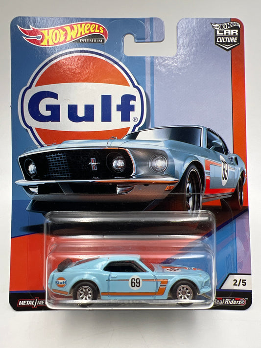Hot Wheels Premium Car Culture Gulf #2 69 Ford Mustang Boss 302 252A
