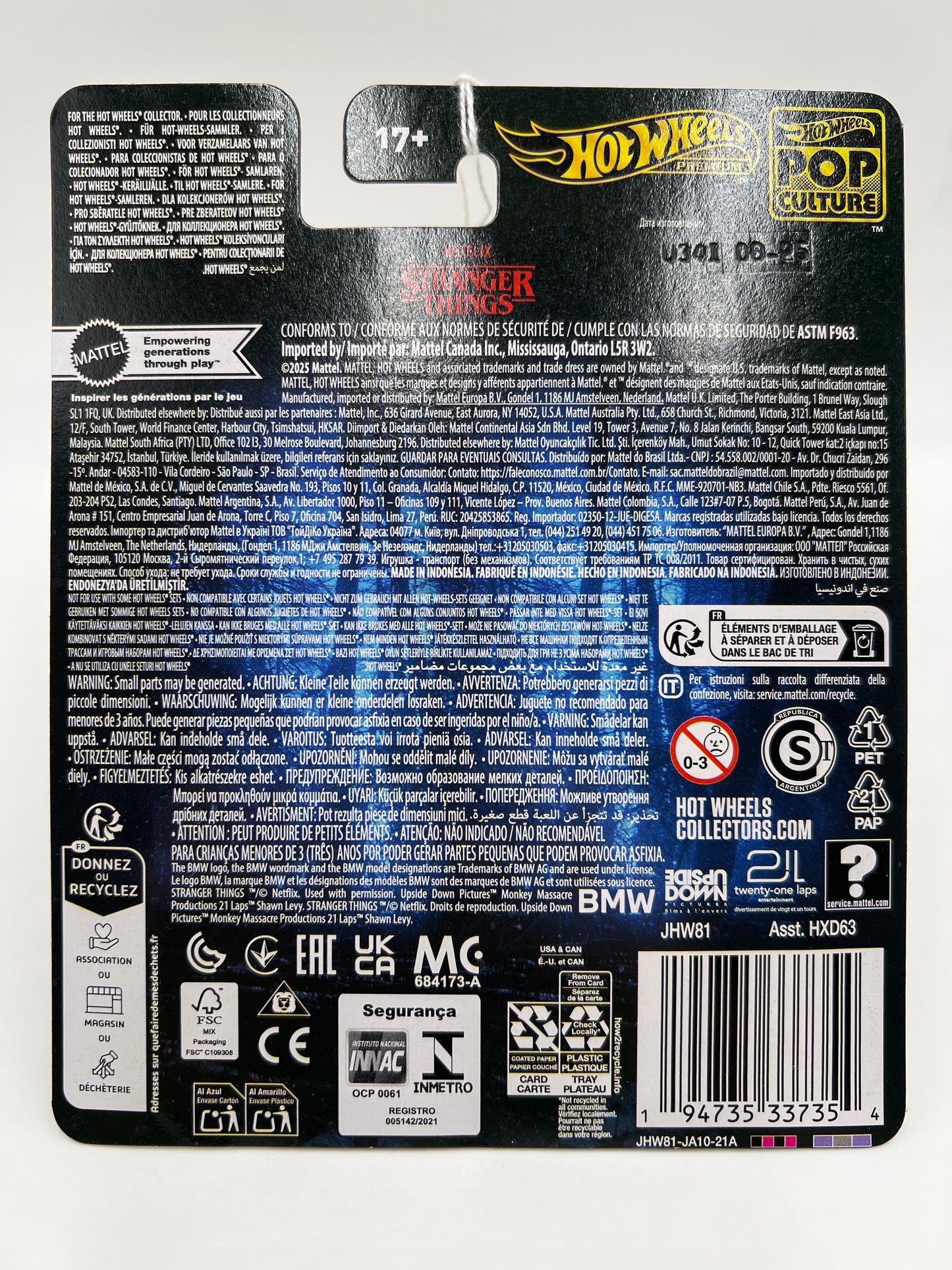 2025 Hot Wheels Premium Pop Culture Stranger Things 1983 BMW 733i Maroon 272A