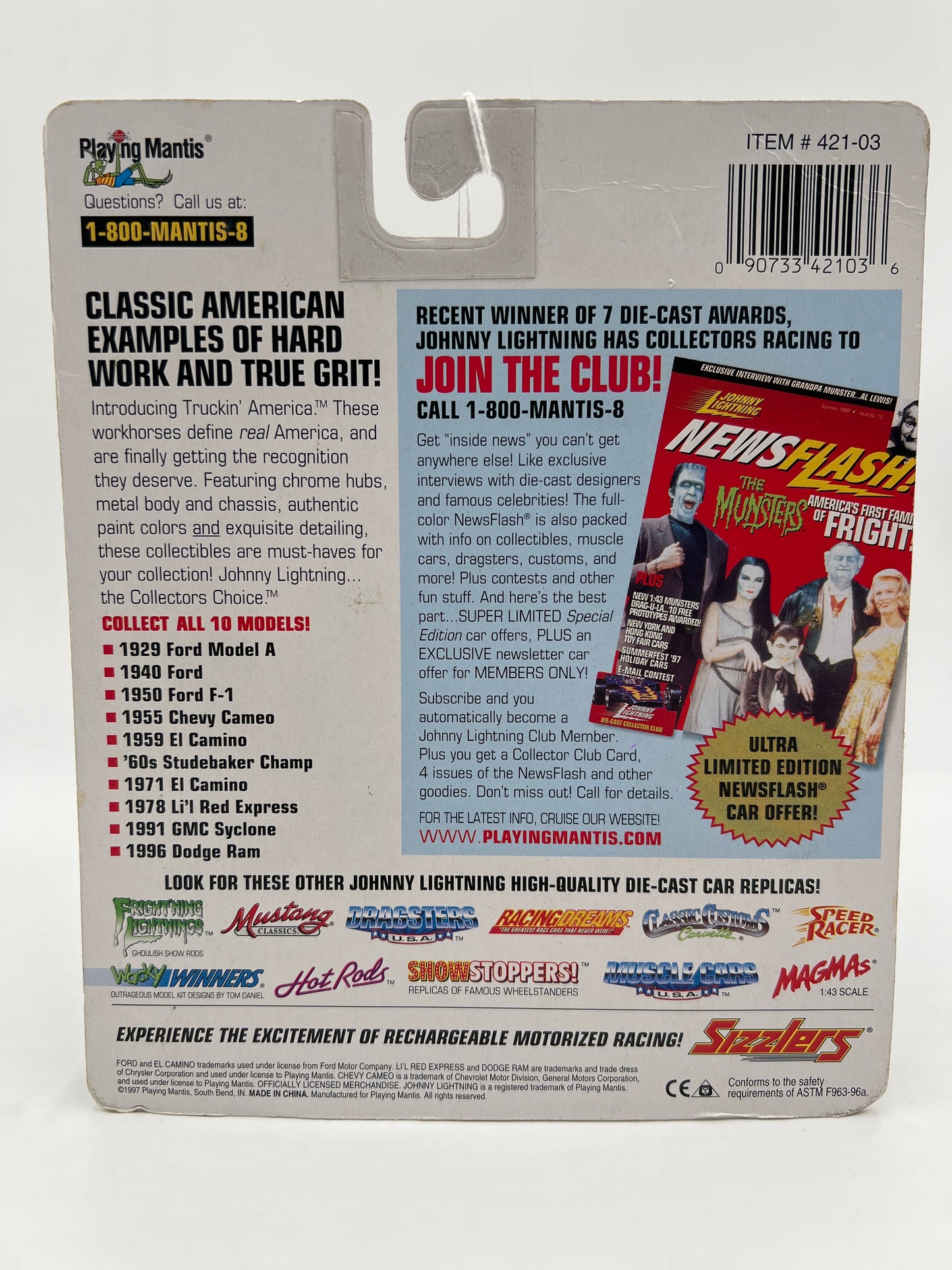 Johnny Lightning White Lightning Chase Truckin America #299 1971 El Camino White