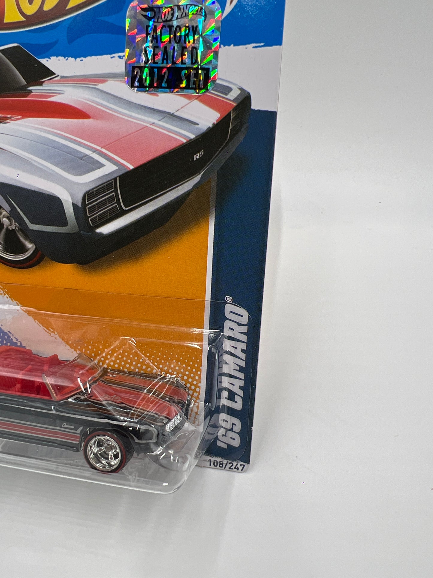 2012 Hot Wheels Factory Sealed Super Treasure Hunt #108 69 Camaro Convertible W/Protector