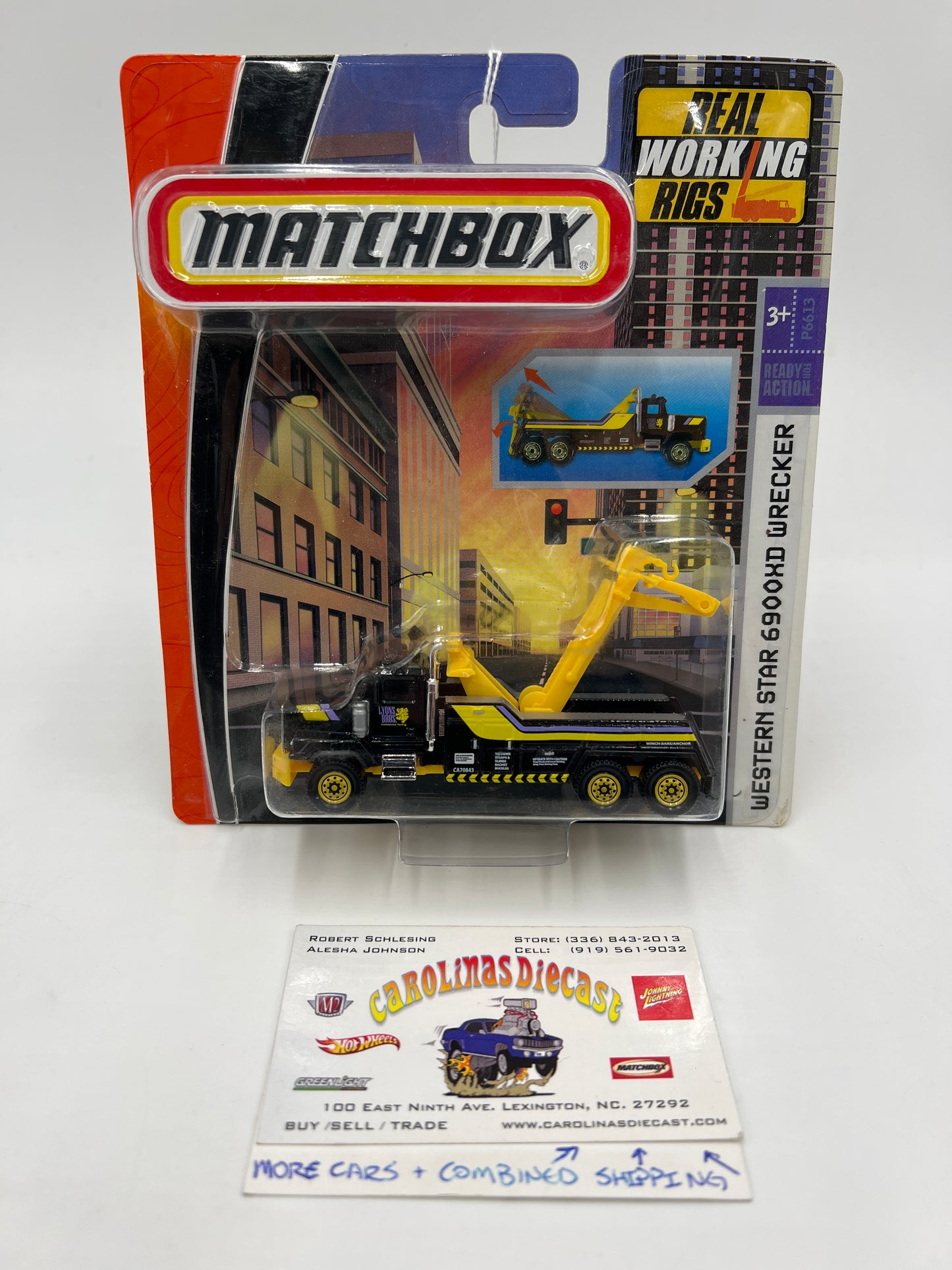 Matchbox Real Working Rigs Western Star 6900XD Wrecker Black