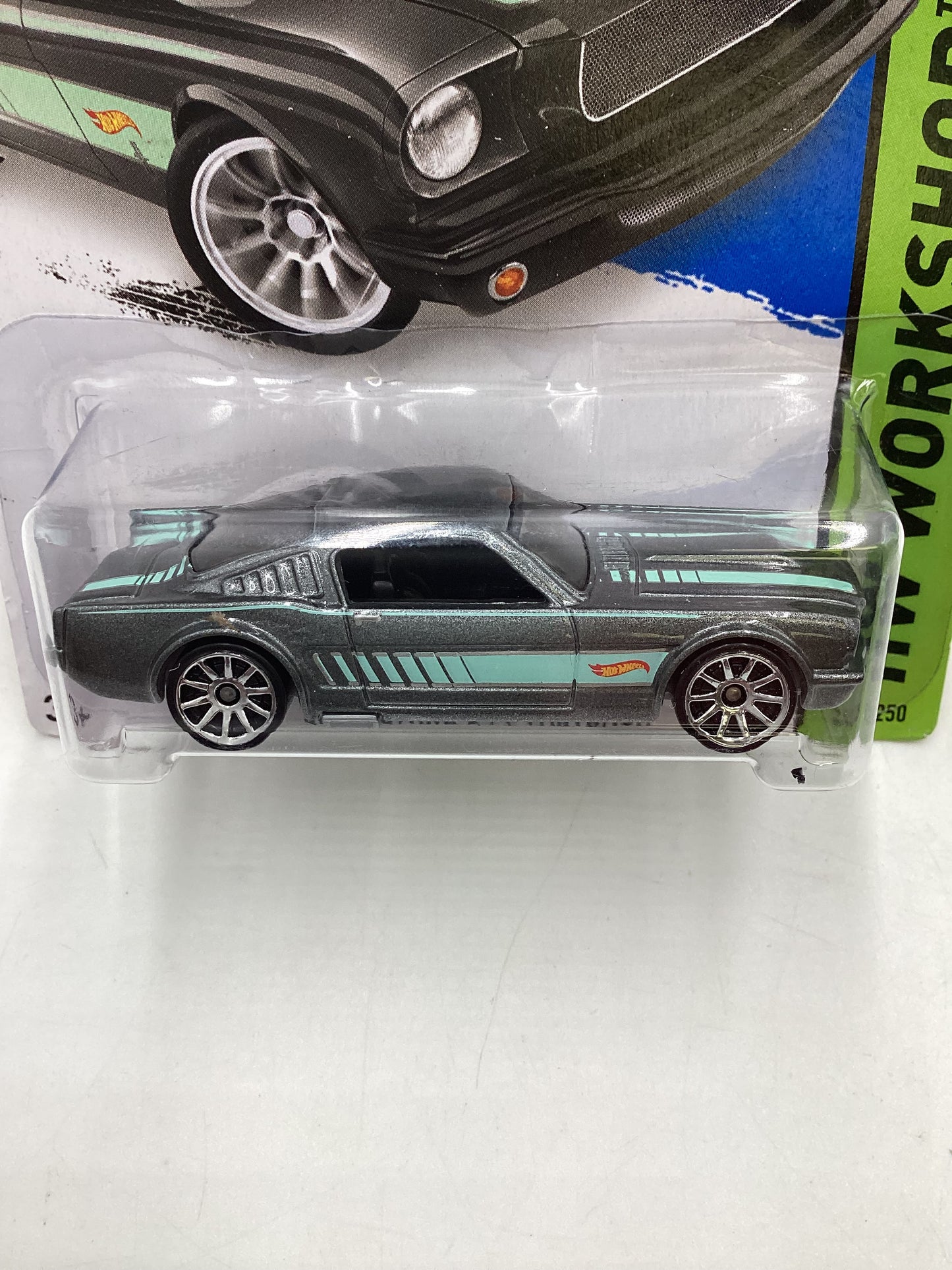 2015 Hot Wheels Workshop #242 65 Mustang 2+2 Fastback Silver 25H