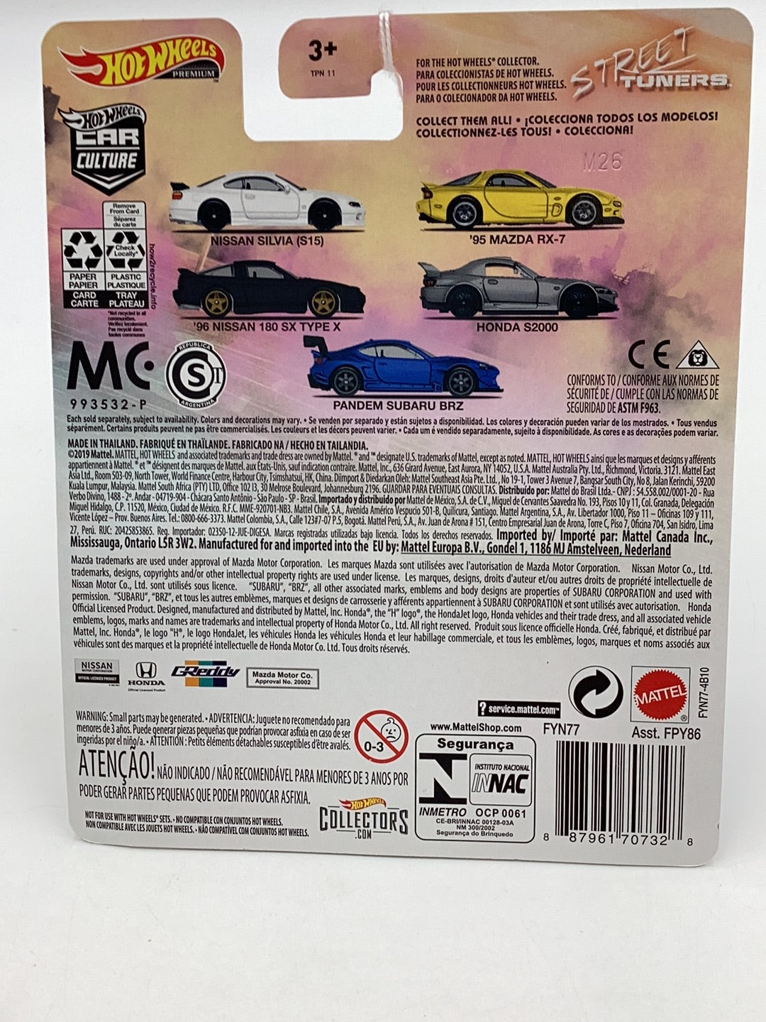 Hot wheels car culture Street Tuners #4 Honda S2000