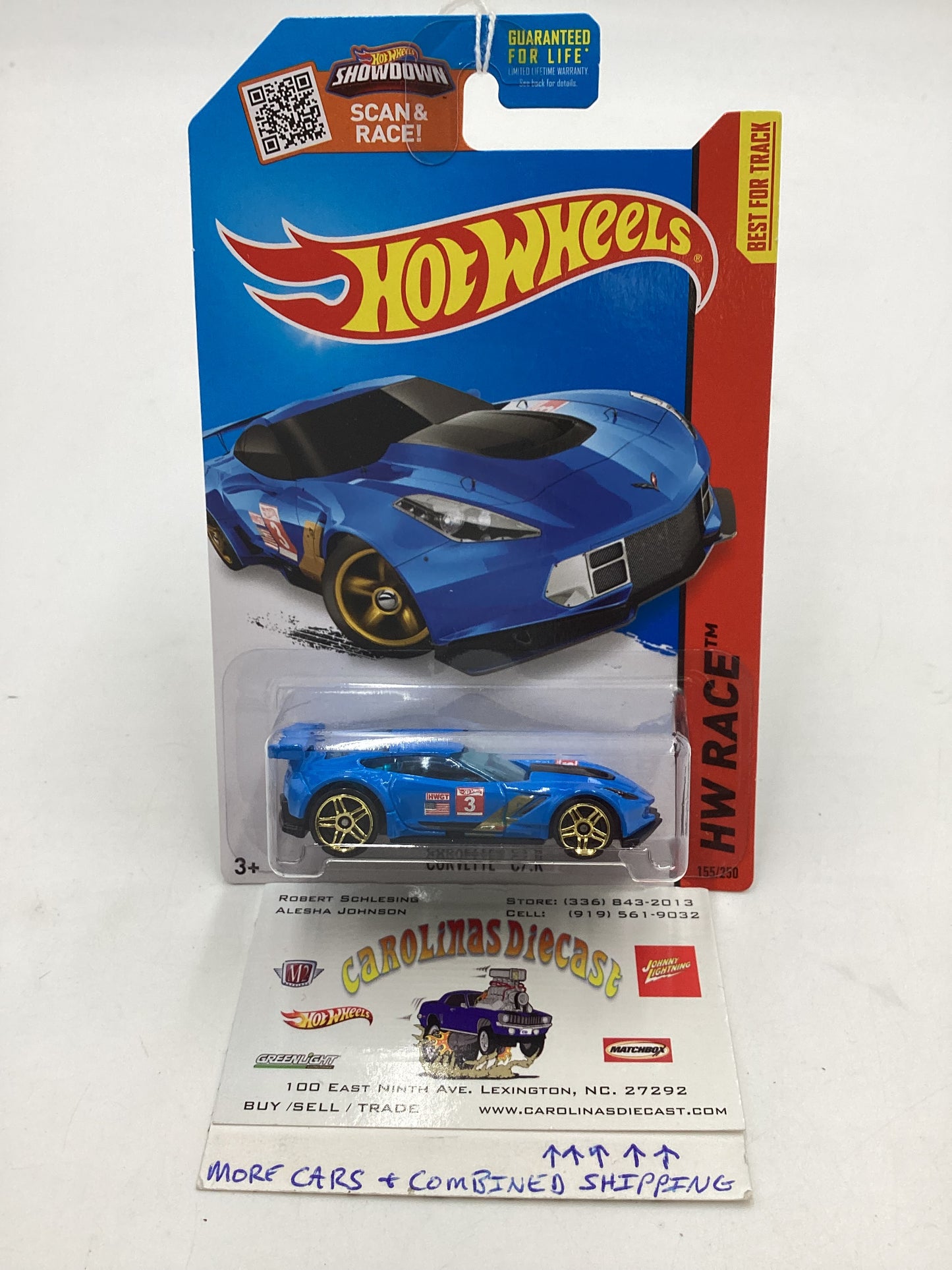 2015 Hot Wheels HW Race #155 Corvette C7.R Blue 2C