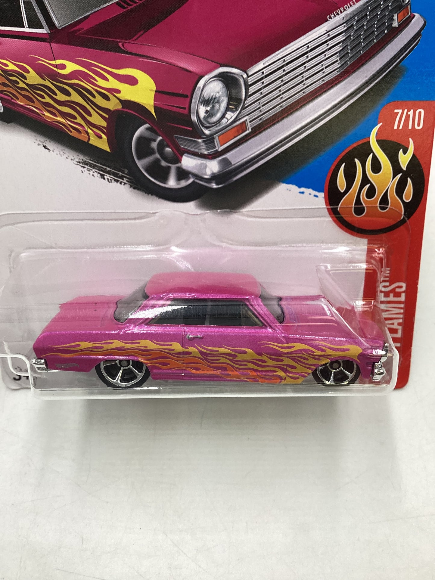 2017 Hot Wheels #014 63 Chevy II Pink 6B