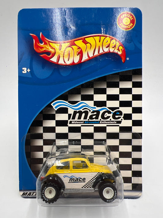 2002 Hot Wheels Special Edition MACE Baja Bug Yellow/White W/Real Riders SR