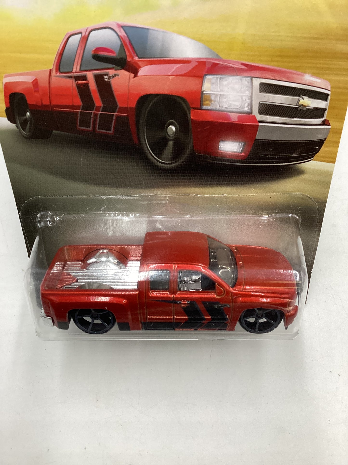 Hot Wheels Walmart 100 Years Chevy #7 Chevy Silverado Red 162A