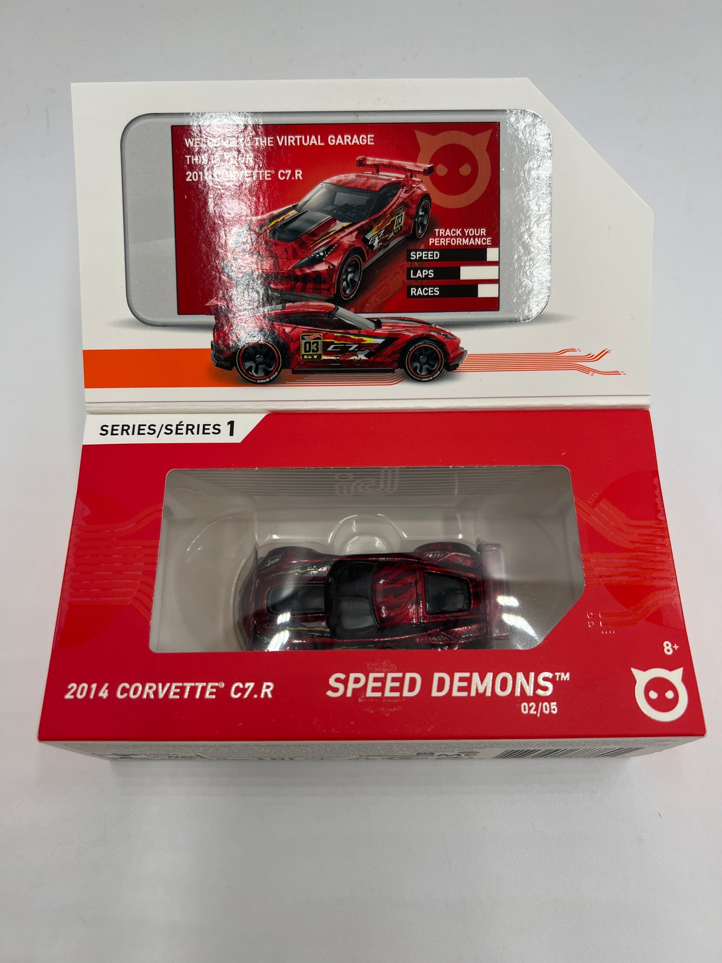Hot Wheels iD Speed Demons Series 1 #2 2014 Corvette C7.R Red Sealed
