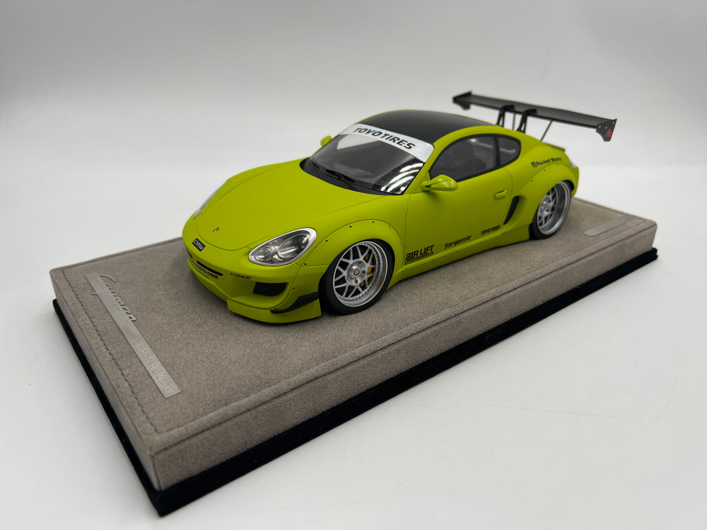 RARE #4/10 Made AutoBarn AB Models 1/18 Scale Porsche Cayman Rocket Bunny W/Box