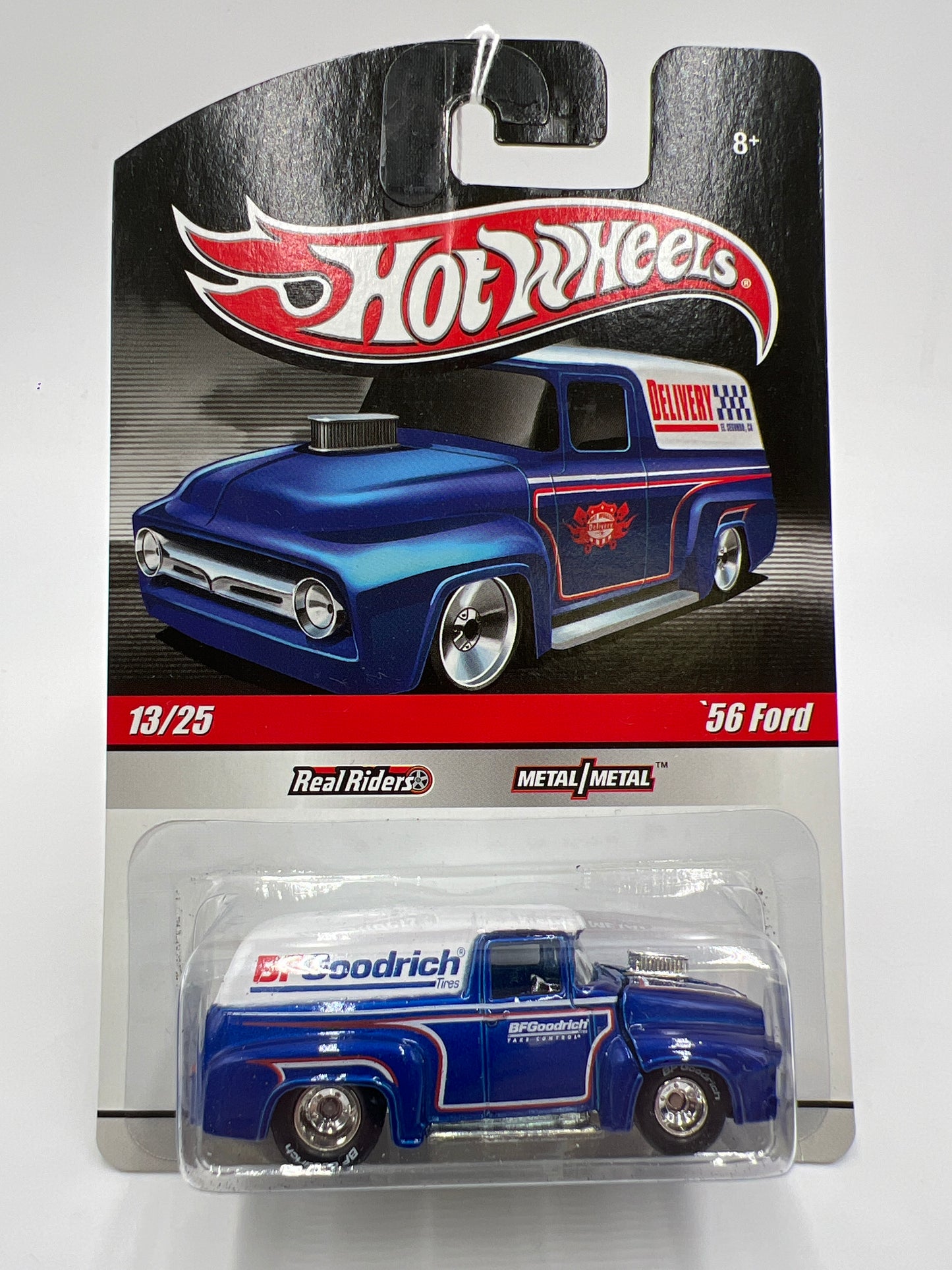 Hot Wheels Slick Rides #13 56 Ford BF Goodrich Blue 243A