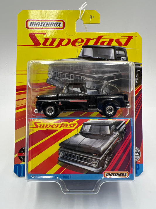 Matchbox Superfast #6 1963 Chevy C10 Pickup Black 169i