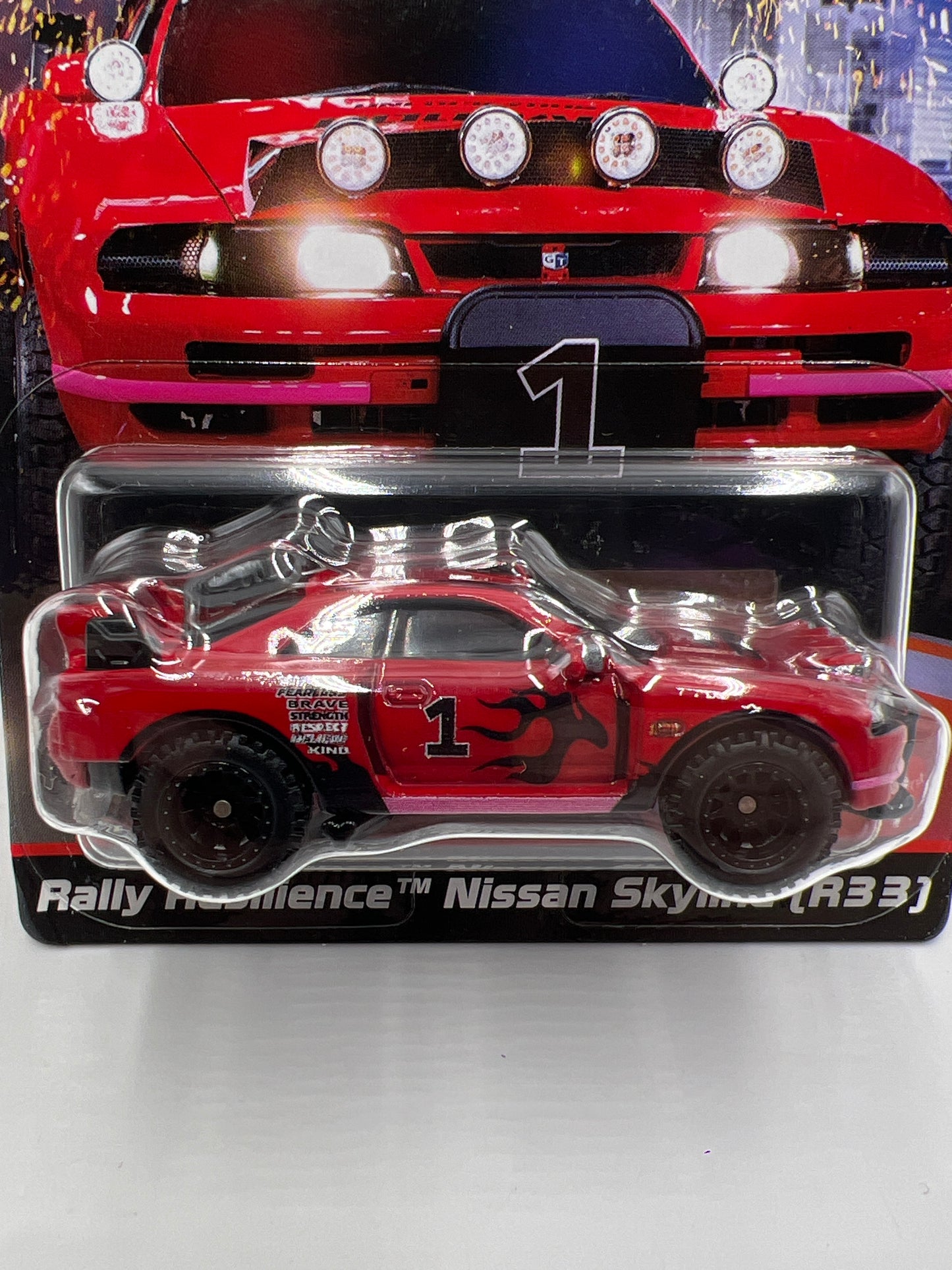2024 Hot Wheels RLC Ultimate Challenge Rally Resilience Nissan Skyline R33 Red W/Protector