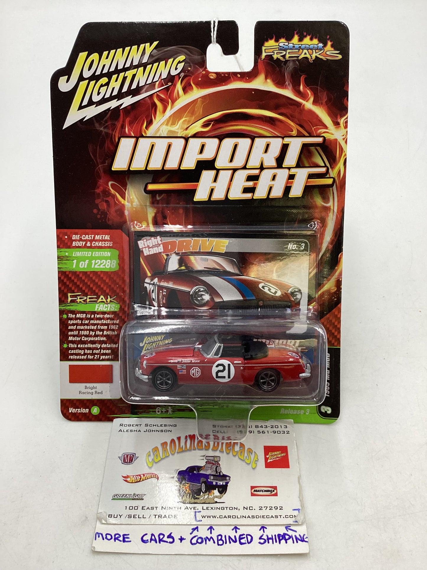 Johnny lightning Street Freaks Import Heat 1963 MG MGB 230F