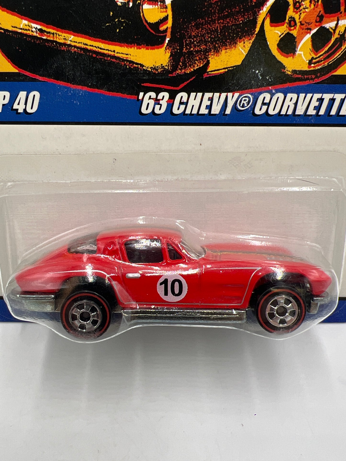 Hot Wheels Since 68 Top 40 #10 63 Chevy Corvette Red