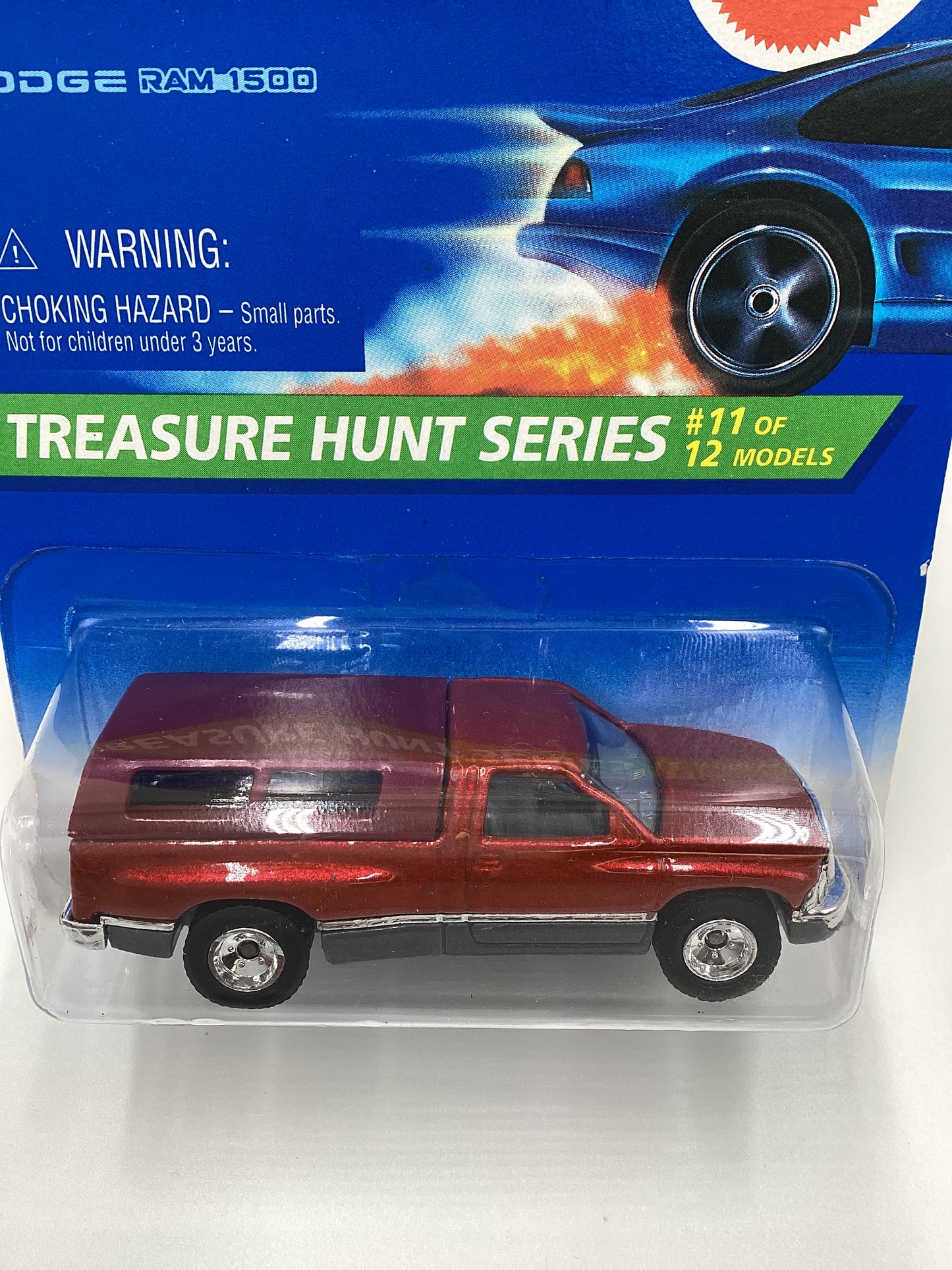 1996 Hot Wheels Treasure Hunt #438 Dodge Ram 1500 Red W/Protector