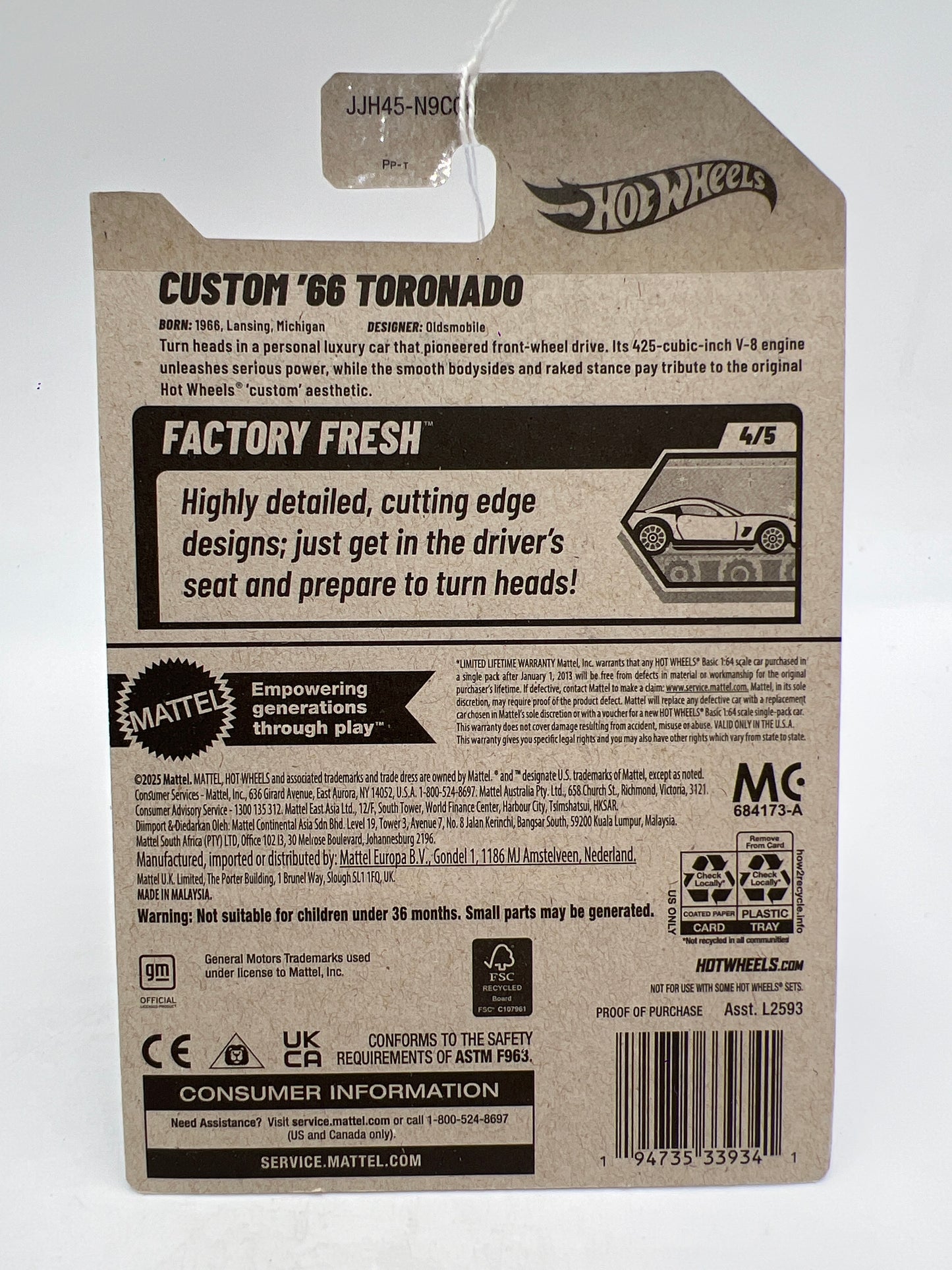 2026 Hot Wheels E Case #114 Custom 66 Toronado Red