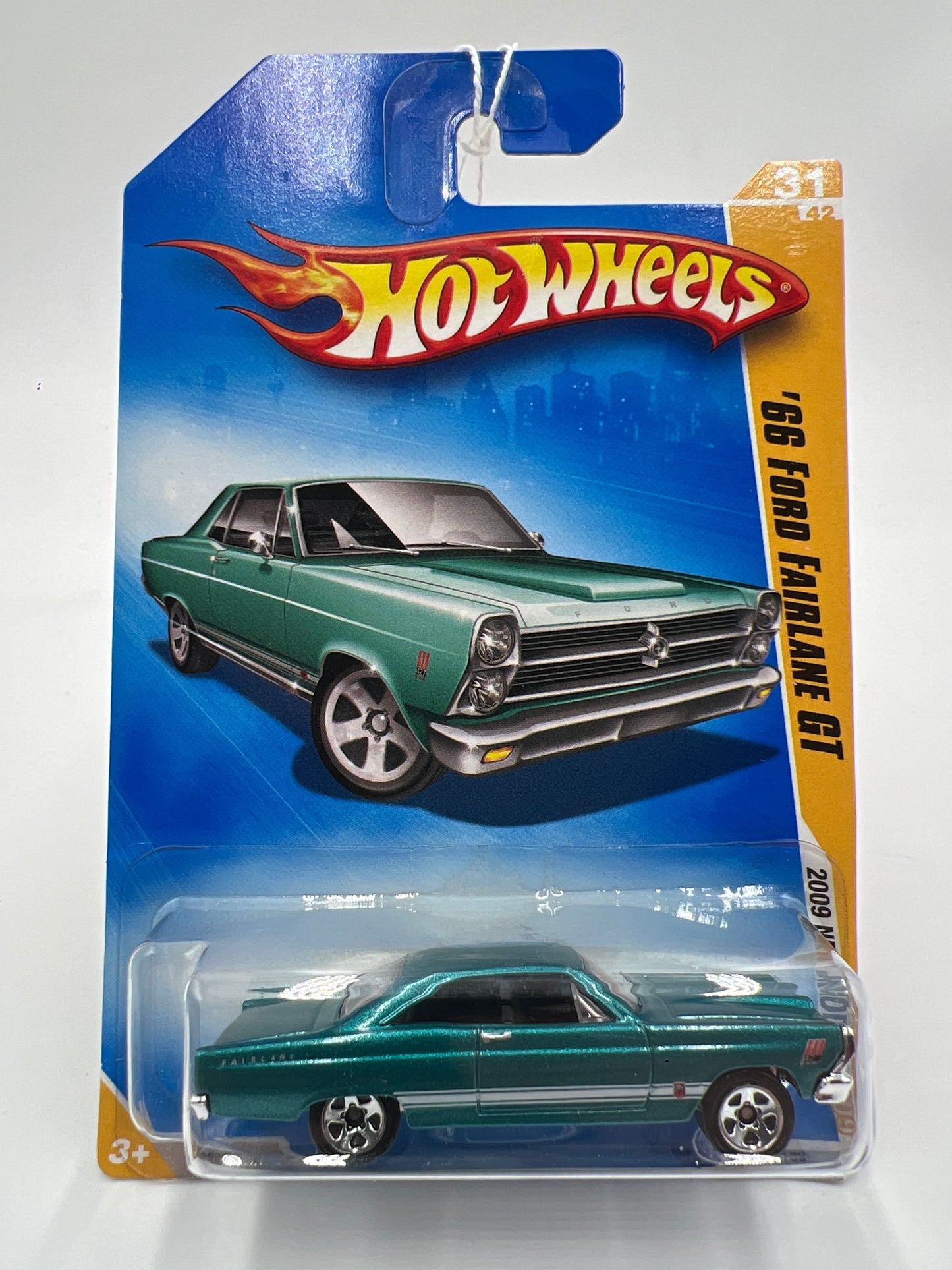 2009 Hot Wheels New Models #31 66 Ford Fairlane GT Teal 19G