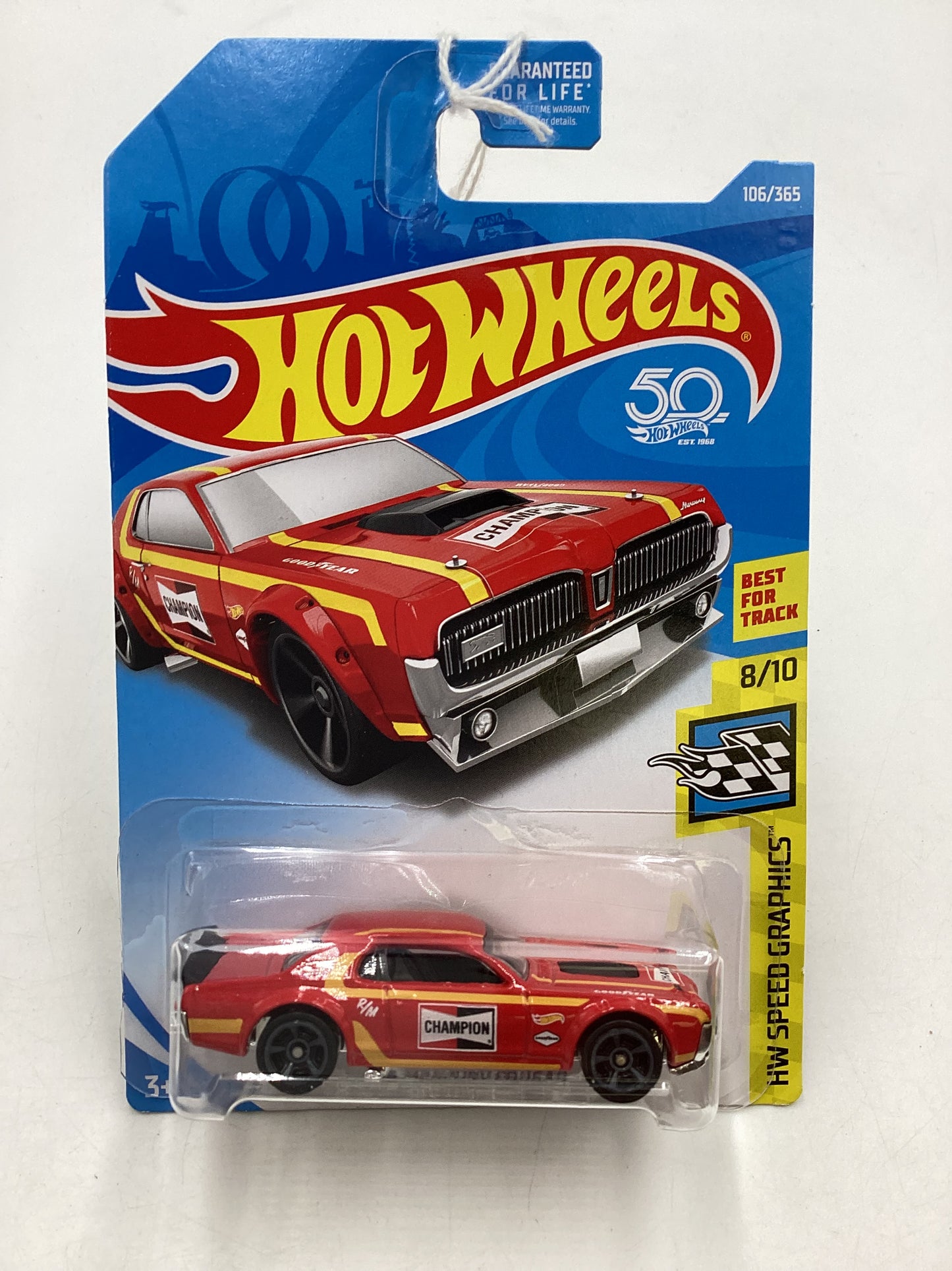 2018 Hot Wheels #106 Red 68 Mercury Cougar 36H