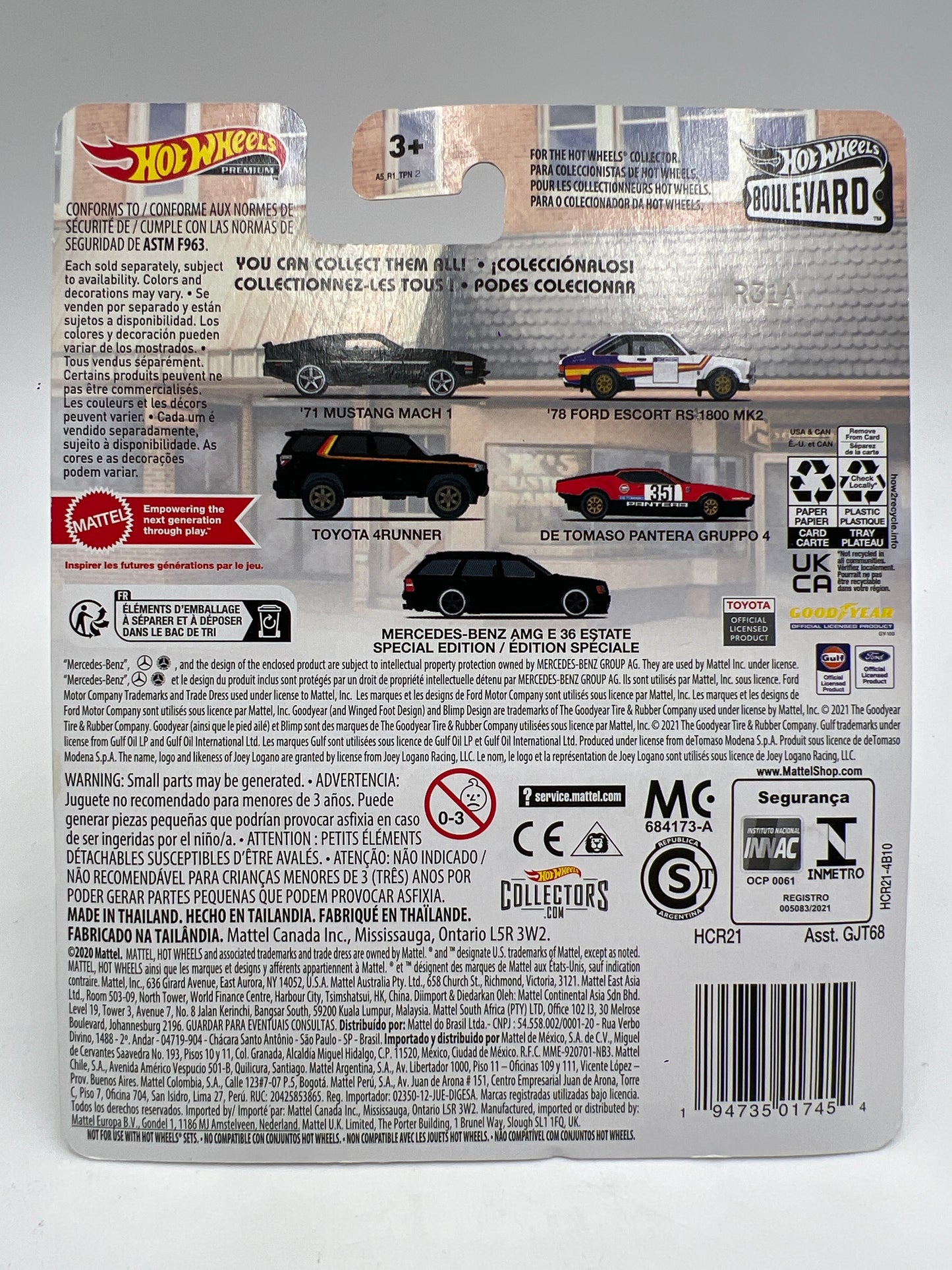 Hot Wheels Premium Boulevard #56 71 Mustang Mach 1 Matte Black 260B