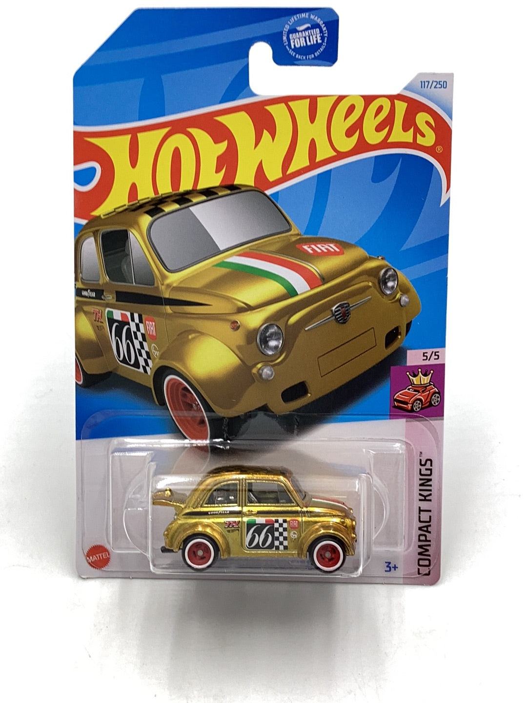 Hot Wheels 2024 E Case Super Treasure Hunt #117 60s Fiat 500D Modificado with protector #1