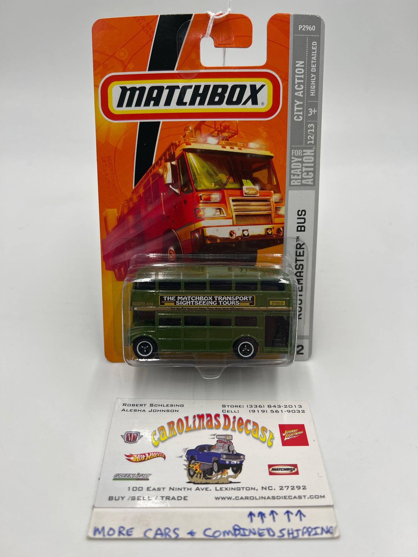 Matchbox #52 City Action Routemaster Bus Green 206G