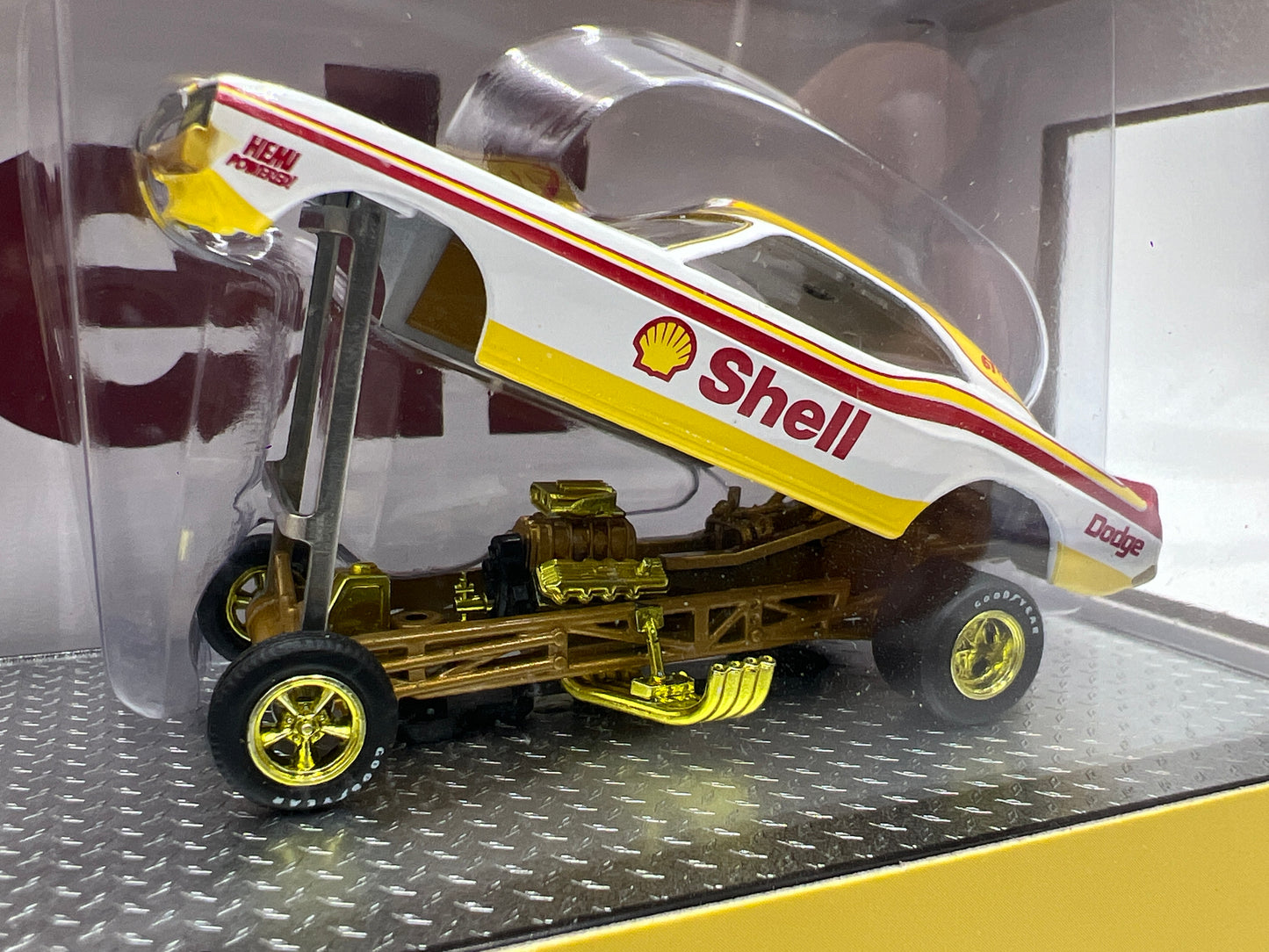 M2 Machines Auto Haulers CHASE Shell 1966 Dodge L600 COE & 1971 Dodge Challenger Funny Car S42