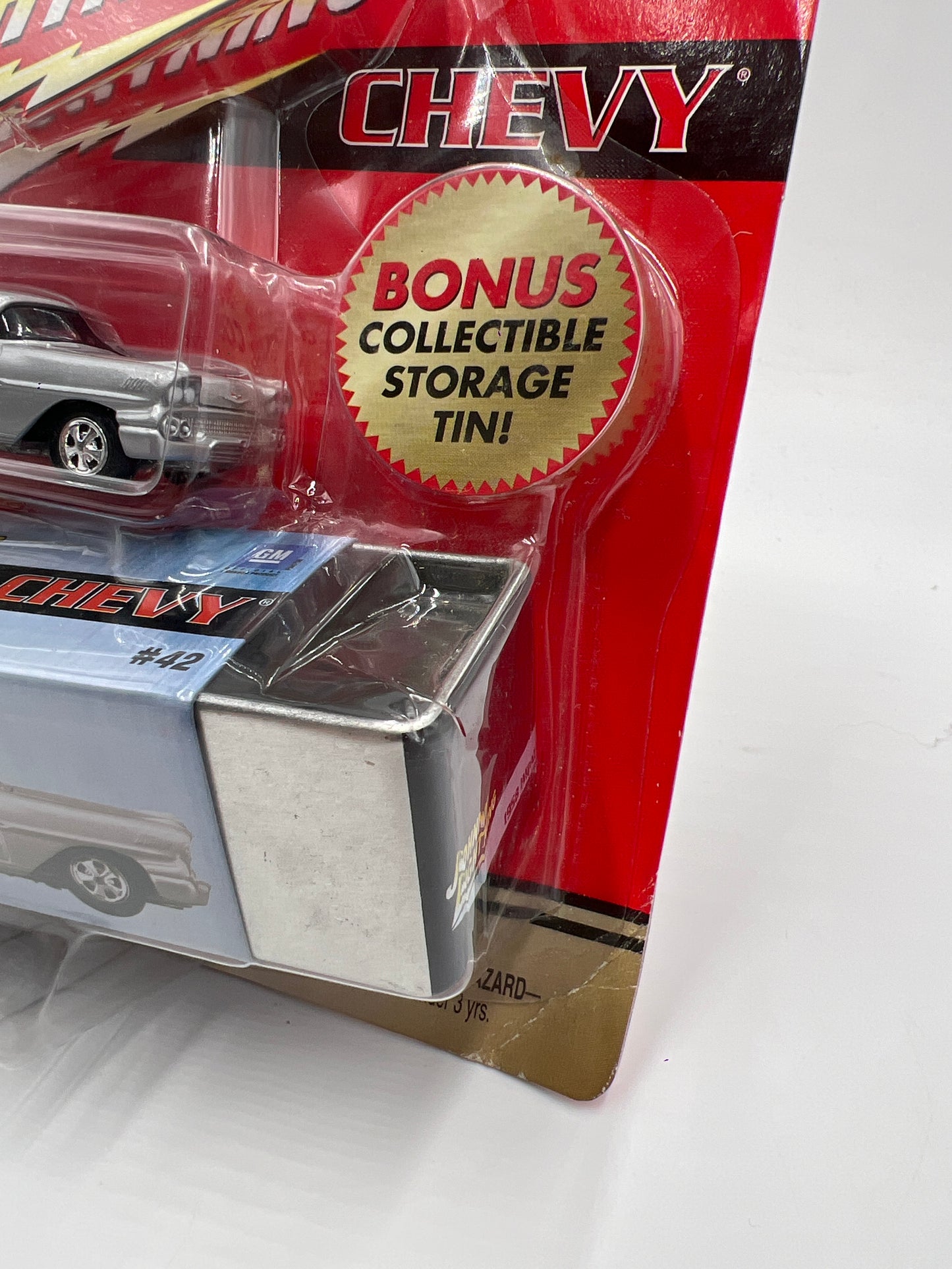 Johnny Lightning Pro Collector Series #42 1958 Chevy Impala Silver W/Storage Tin 220B