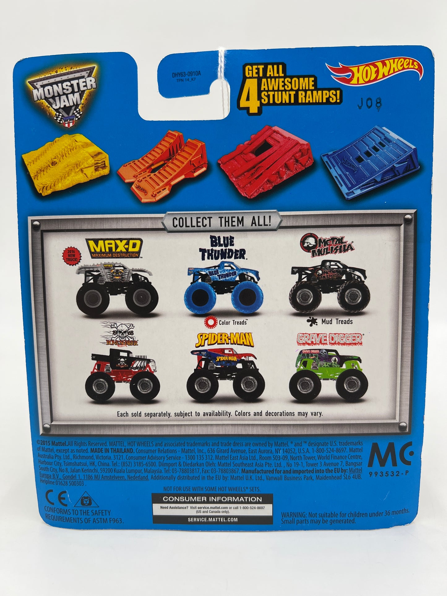 Hot Wheels Monster Jam Mud Treads #25 Metal Mulisha 126i