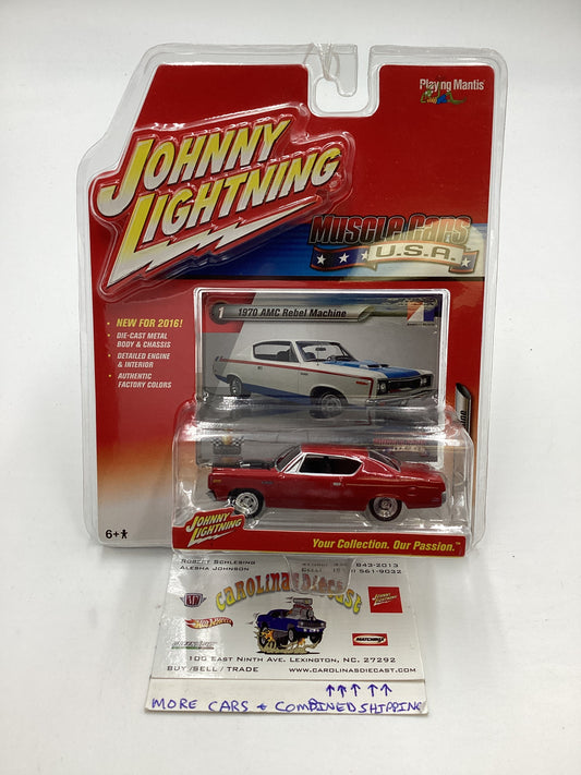 Johnny Lightning Muscle Cars USA 1970 AMC Rebel Machine Red 221A