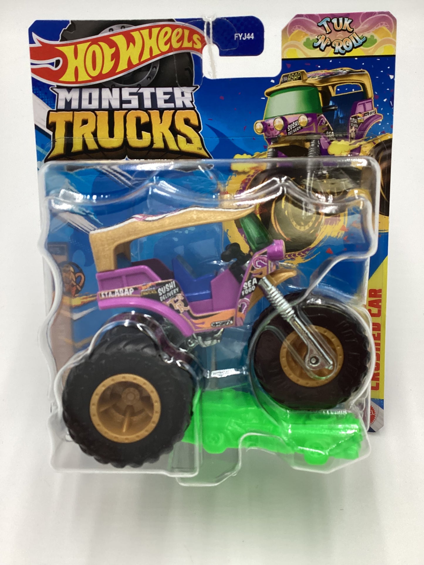 2024 Hot wheels Monster Trucks Snack Pack #4 Tuk N Roll Purple 130G